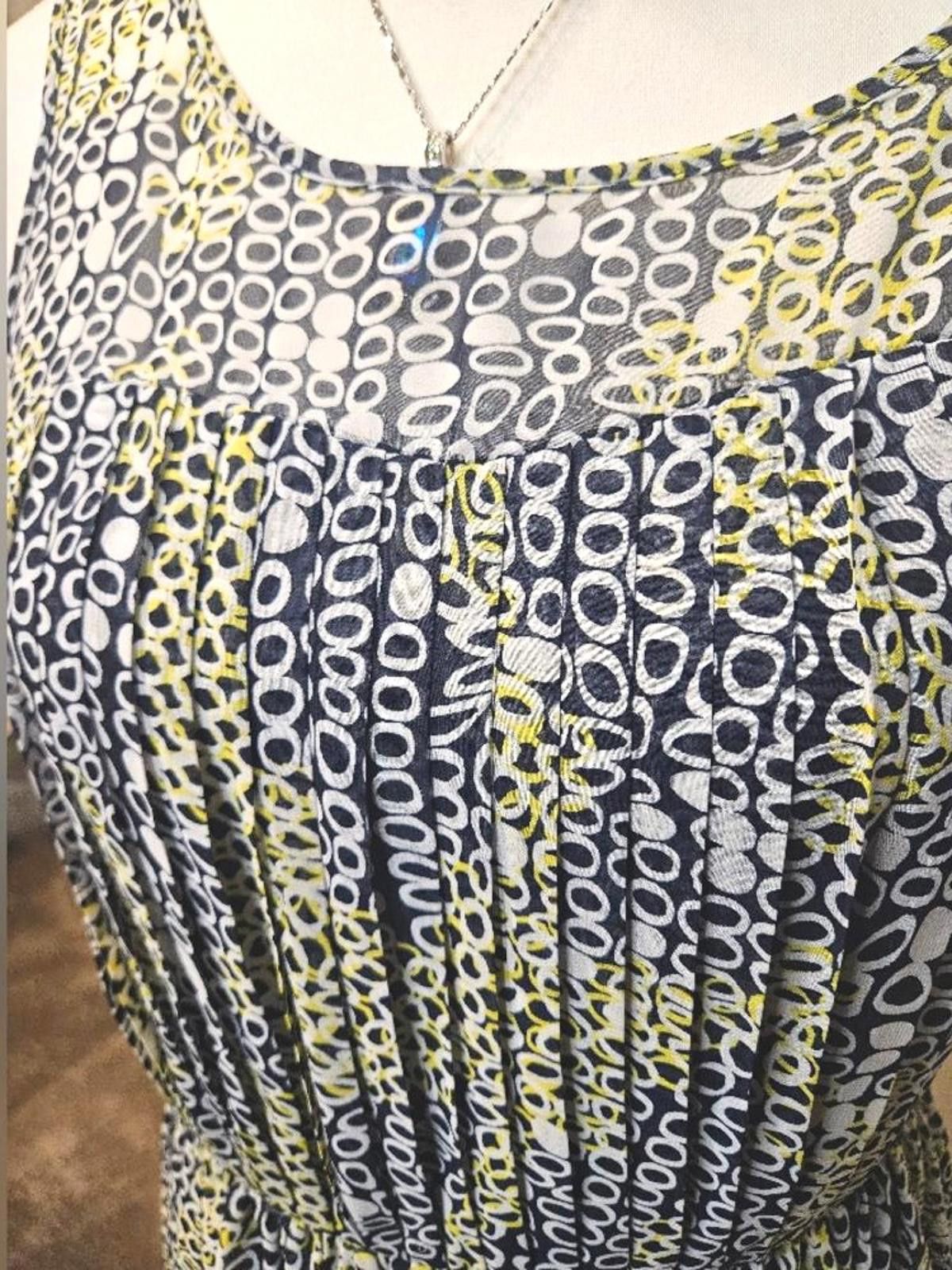 Designer Gabby Skye Abstract Print Sleeveless Dress #282 Size M / US 6-8 / IT 42-44 - 3 Thumbnail