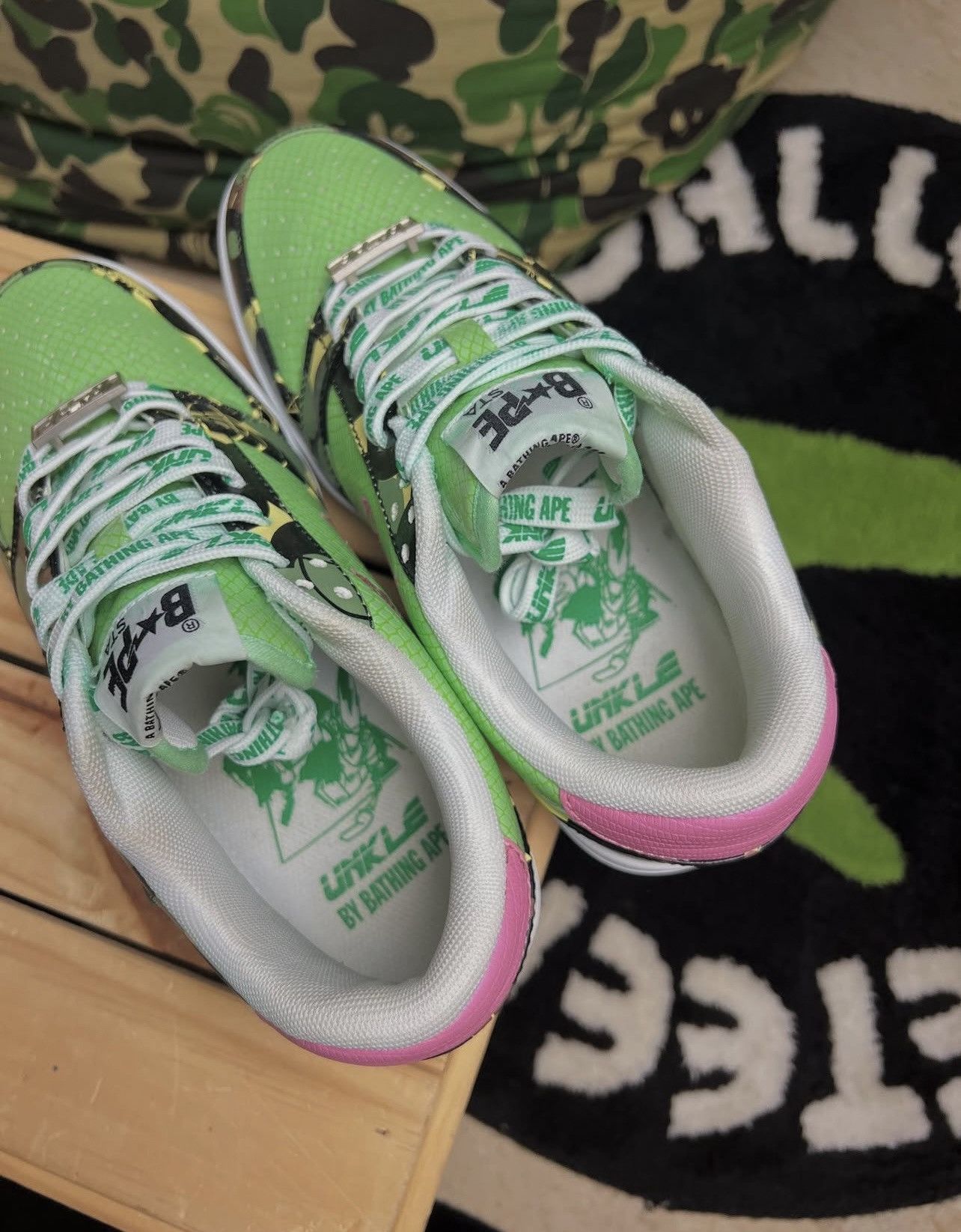 Bape × Futura 2021 A Bathing Ape x Unkle Futura Multi Leather Bapesta Size US 8 / EU 41 - 8 Thumbnail