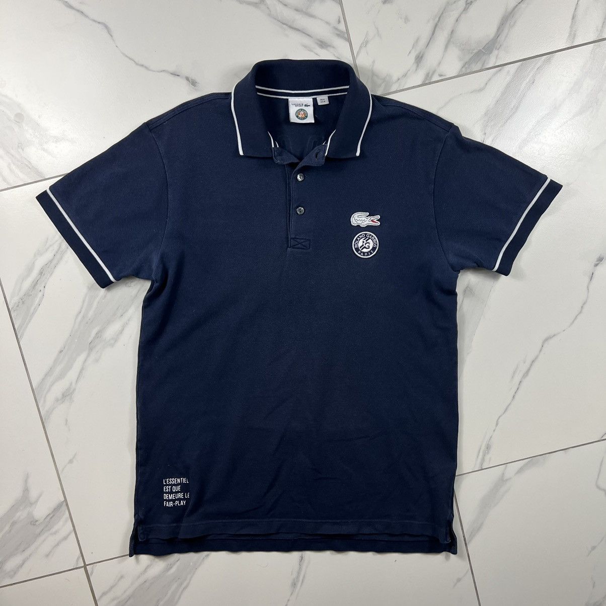 Lacoste Lacoste x Roland Garros Tennis Blue Polo Shirt | Grailed