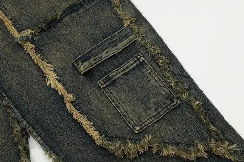 Japanese Brand Vintage Raw Jeans Trousers y2k holes pockets streetwear Size US 32 / EU 48 - 8 Thumbnail