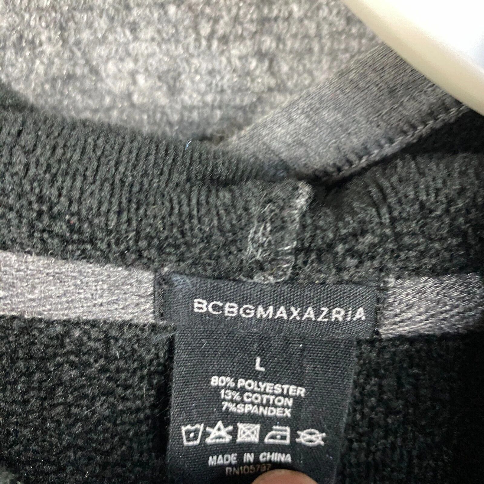 Bcbgmaxazria BCBGMaxazria Hoodie Large Pullover Women's Gray Polyester L Size L / US 10 / IT 46 - 4 Thumbnail