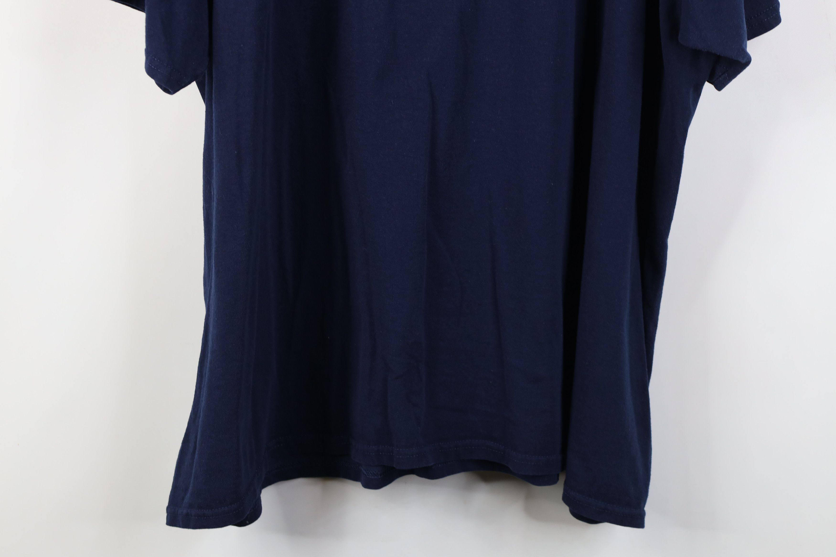 Vintage Vintage 90s Y2K Streetwear Blank Cotton T-Shirt Navy Blue Size US XXL / EU 58 / 5 - 12 Thumbnail