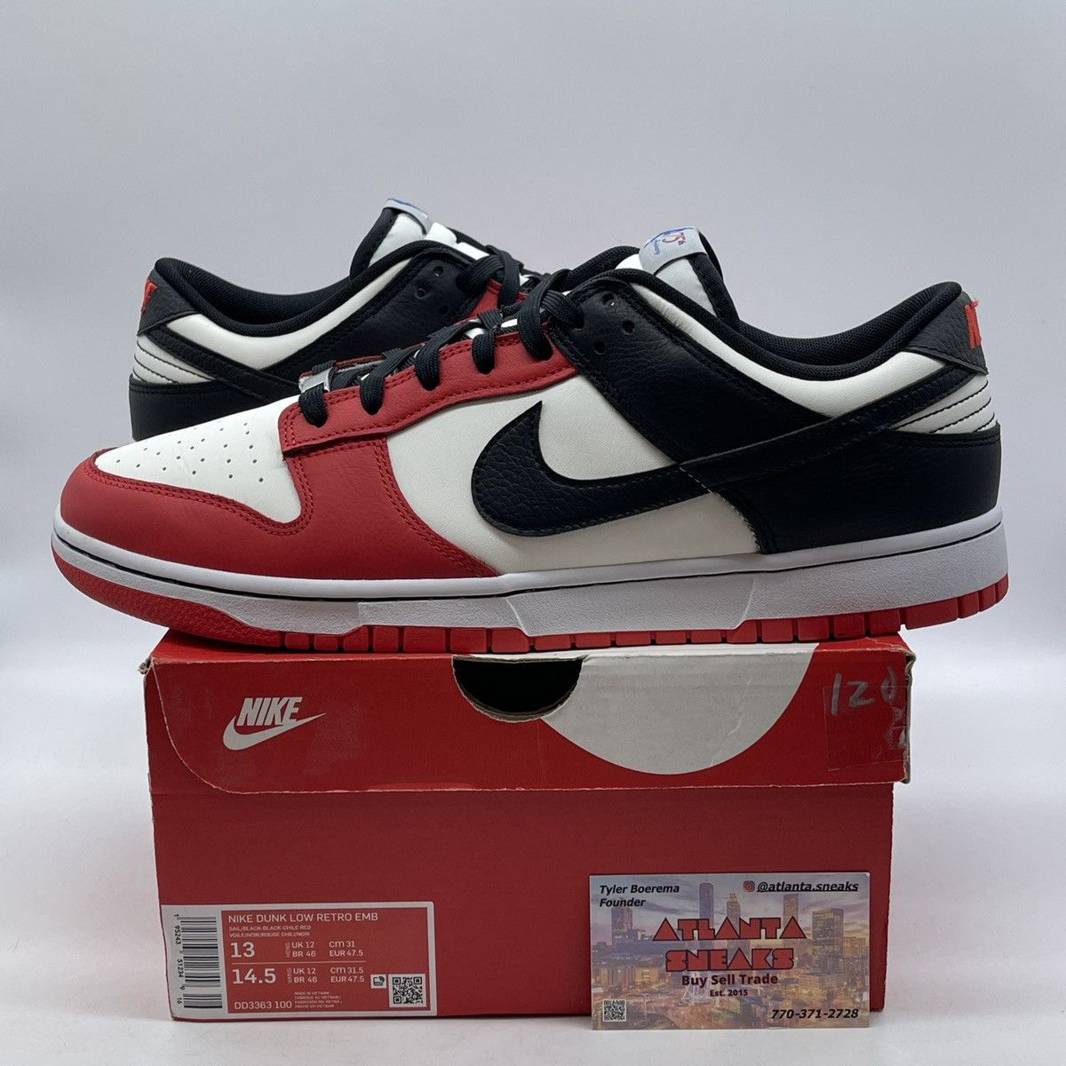 Nike NBA x Dunk low EMB 75th Anniversary - bulls Size US 13 / EU 46 - 1 Thumbnail