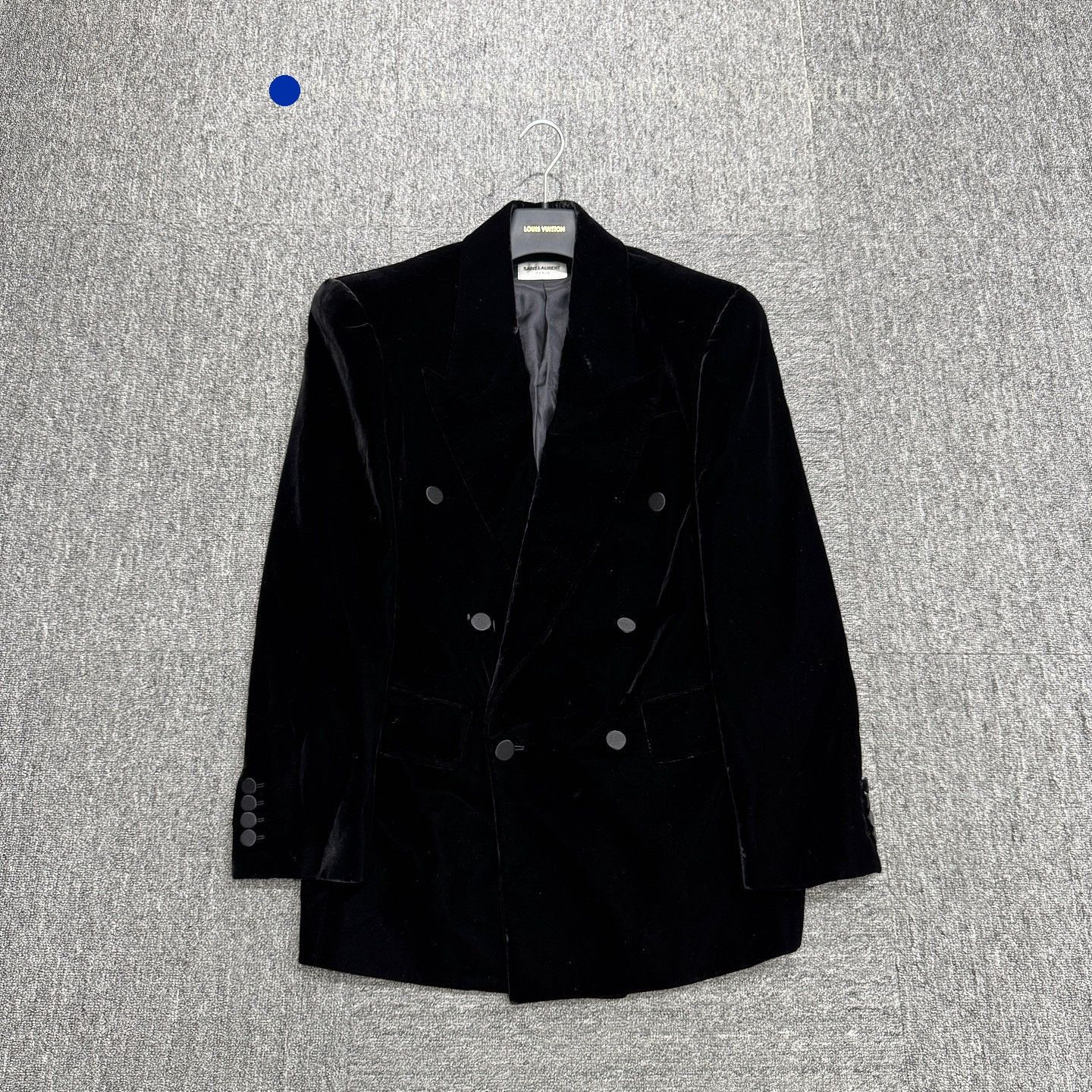 Saint Laurent Paris Velvet Double-Breasted Blazer in Black Size US M / EU 48-50 / 2 - 1 Thumbnail