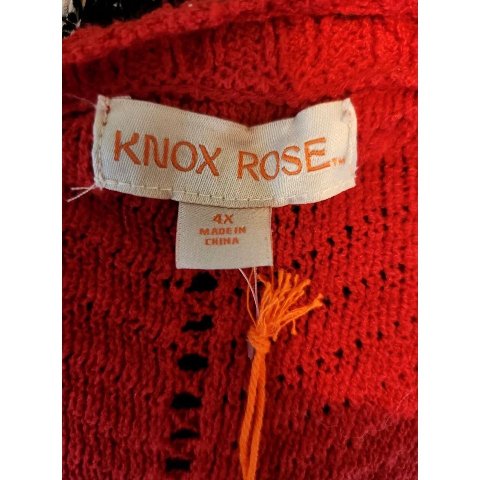 Vintage VINTAGE Knox Rose Sweater Shirt 4X Red Womens Pullover Hipie Boho Knit Button? Size XXL / US 16-18 / IT 52-54 - 6 Thumbnail