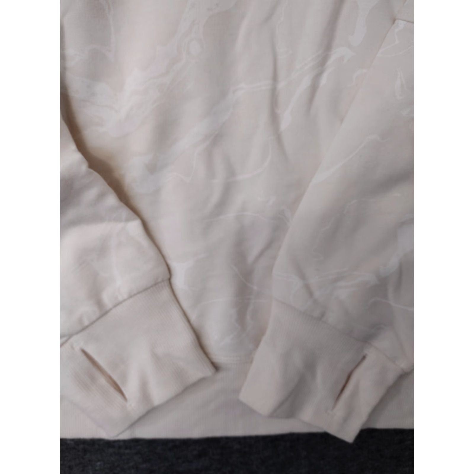 Vintage All in Motion Women's S Ivory Marble French Terry Crew Neck Sweatshirt Size S / US 4 / IT 40 - 6 Thumbnail