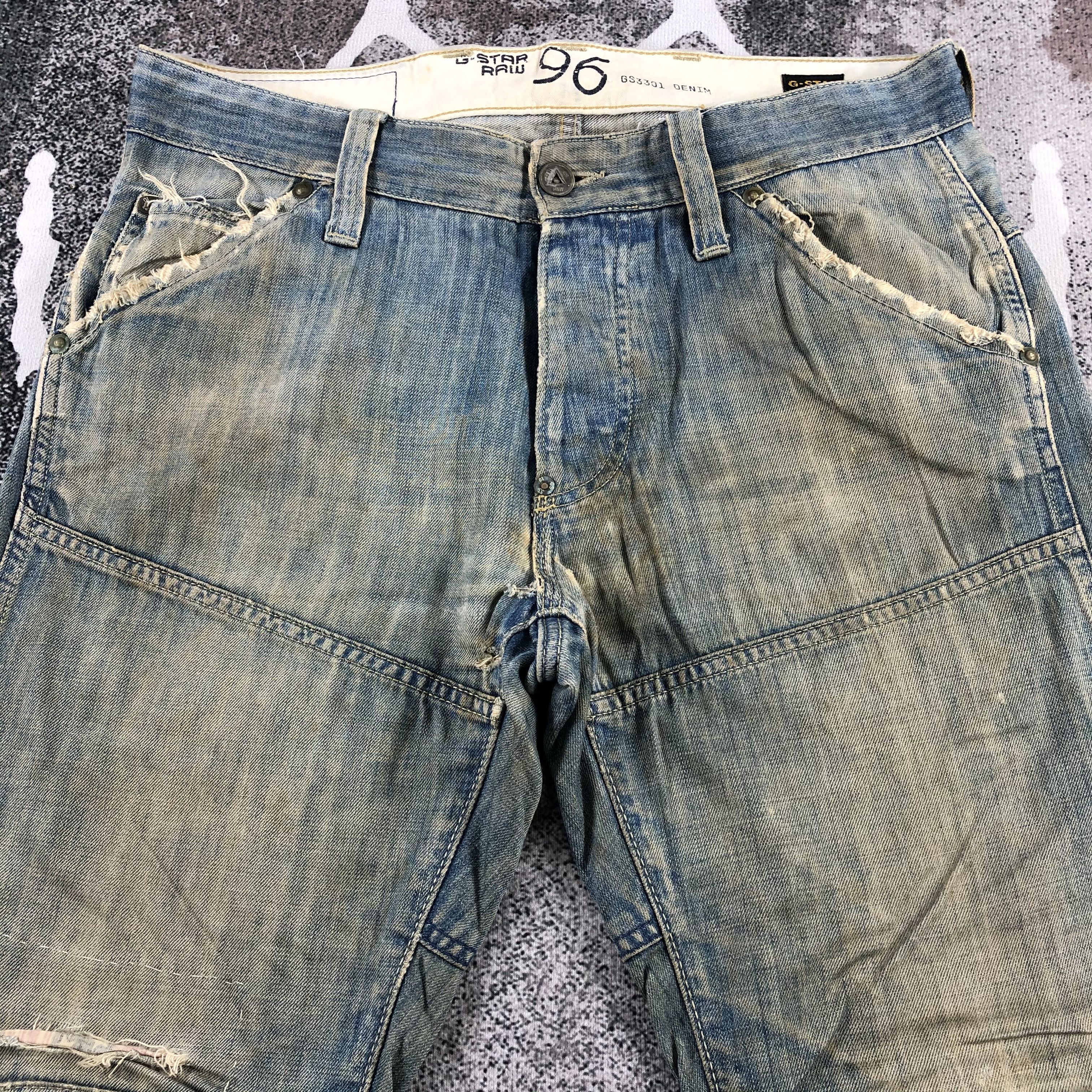 Vintage G-Star Raw Jeans Distressed Denim KJ772 Menswear