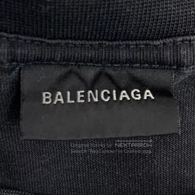 Balenciaga Balenciaga Black Logo Letter Diamond-Studded Cotton Short Size US XS / EU 42 / 0 - 6 Thumbnail