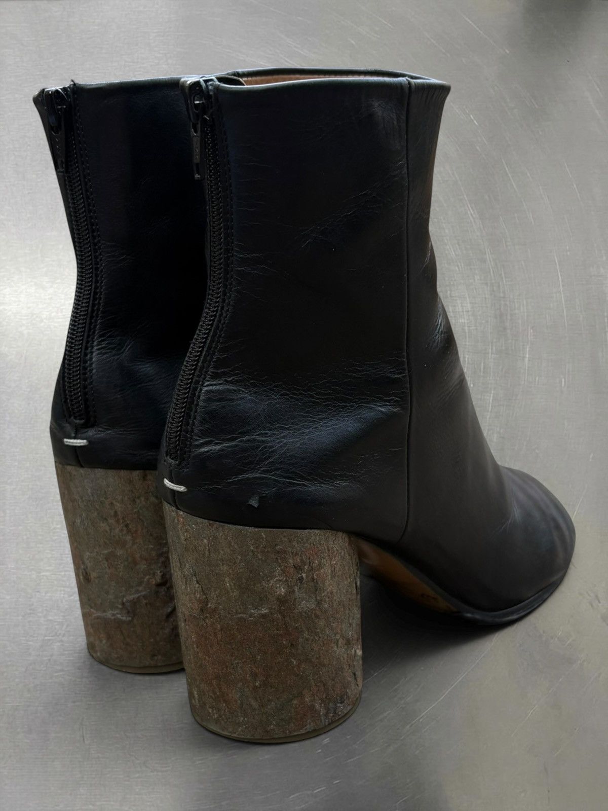 Maison Margiela Maison Margiela Leather Boots Black Textured Heel Size 37 Size US 7 / IT 37 - 5 Thumbnail