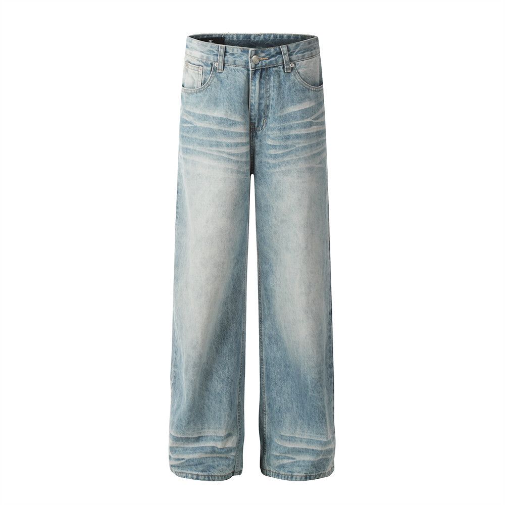 Japanese Brand × Jean Men's high street punk retro distressed gradient loose jeans Size US 32 / EU 48 - 1 Thumbnail