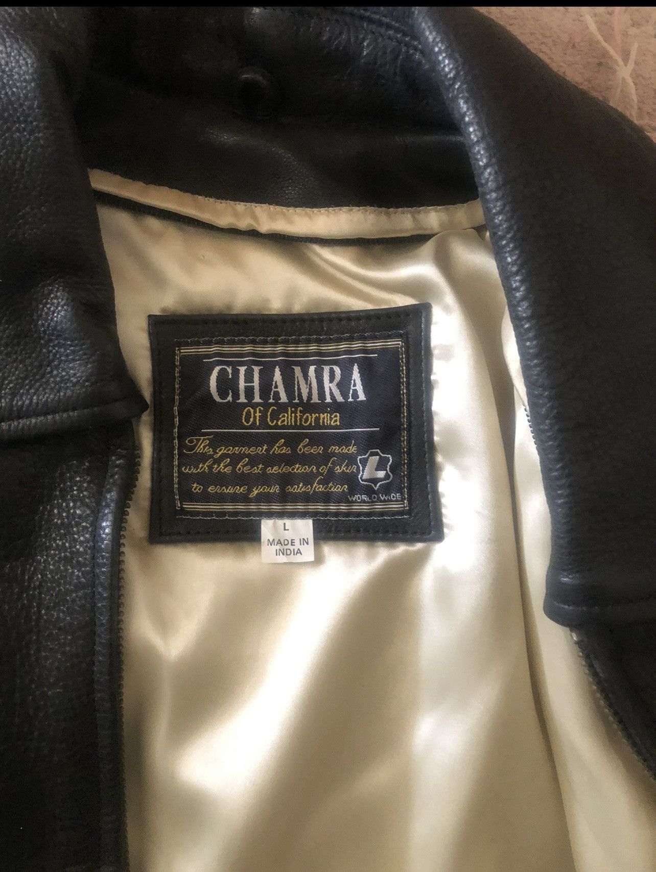 image of Genuine Leather x Handcrafted Authentic Vintage Leather Jacket in Black, Men's (Size Large)