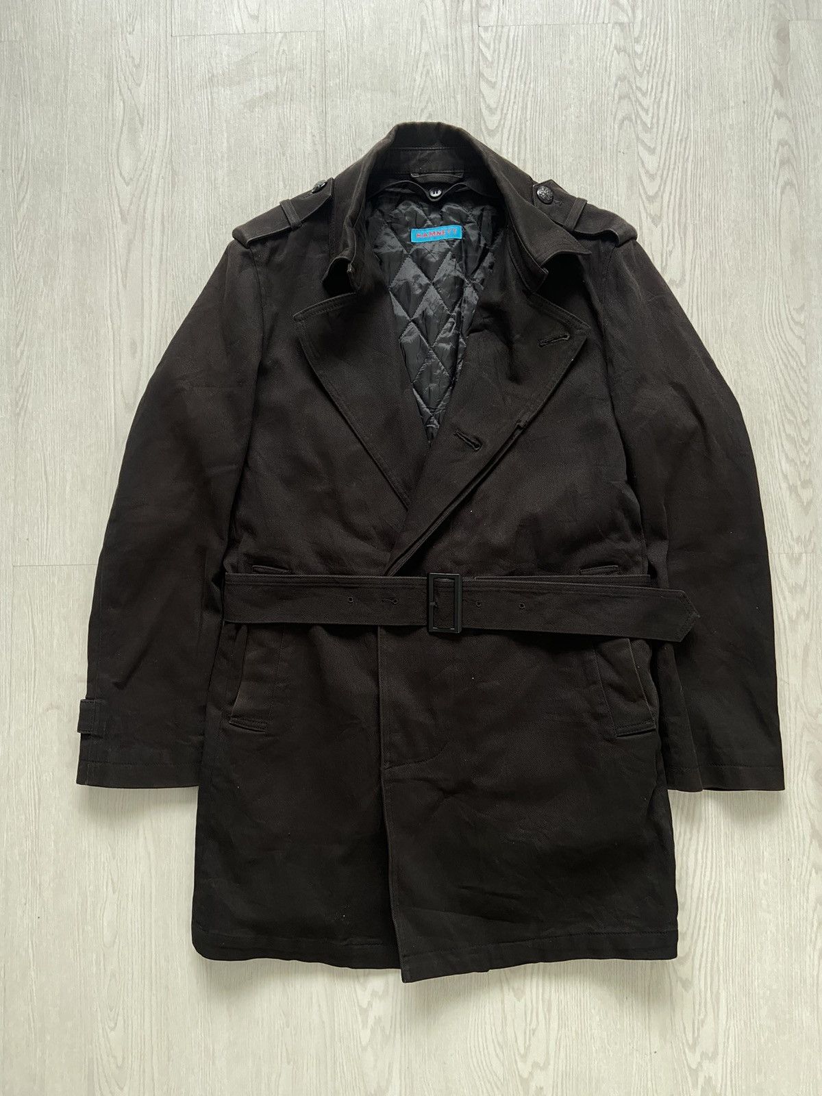 Vintage 1990’s Katharine Hamnett Military Trench Belt Jacket