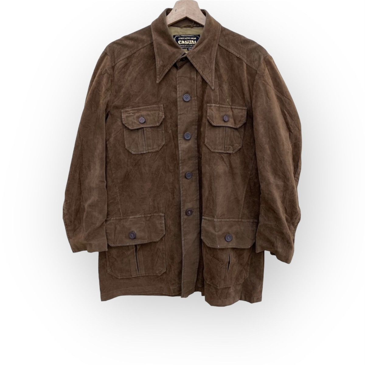 Vintage Rough out Japanese Brand Suede Leather Jacket