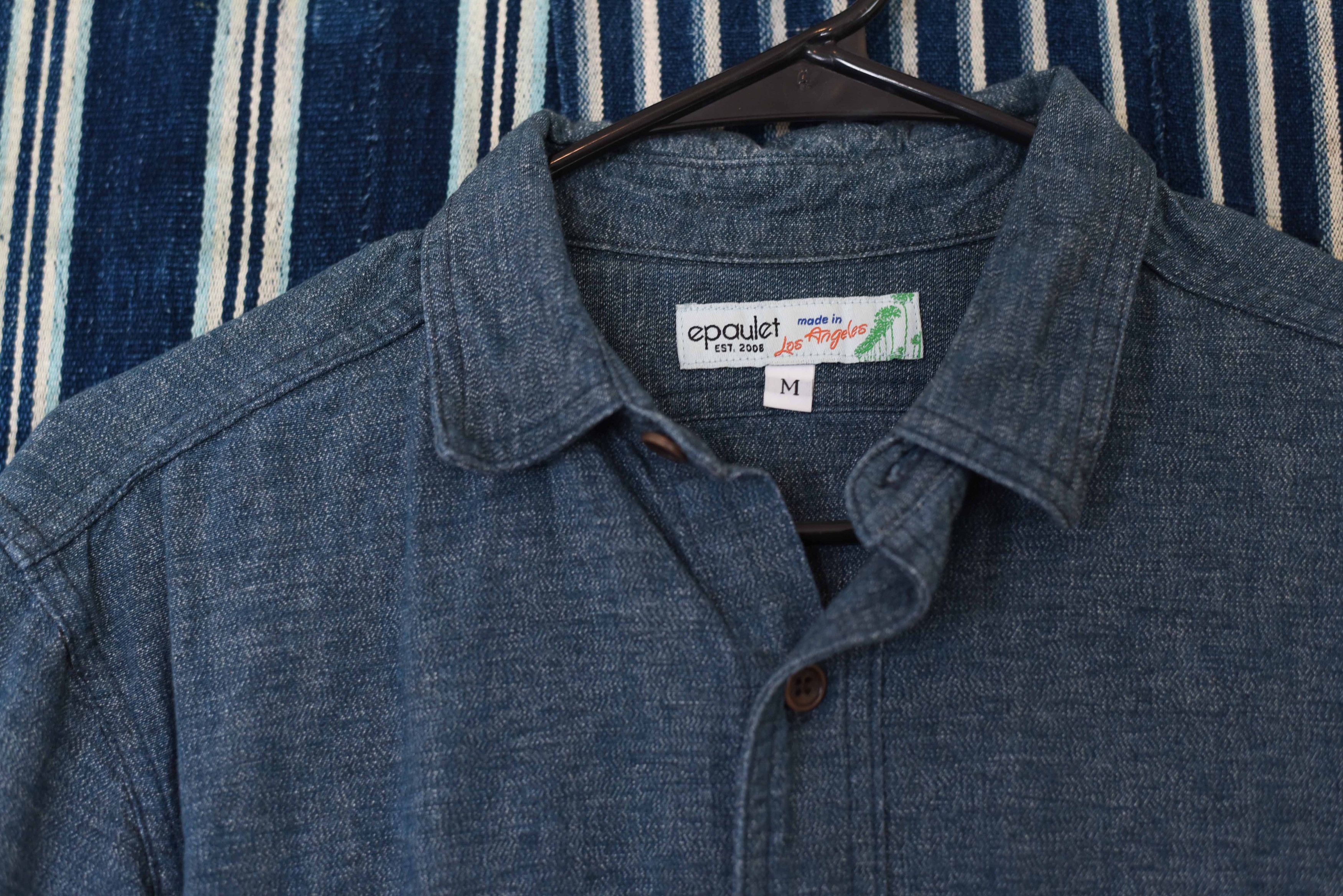 Epaulet Epaulet NYC LA Chambray Shirt - Slate Blue - Size Medium M Size US M / EU 48-50 / 2 - 2 Thumbnail