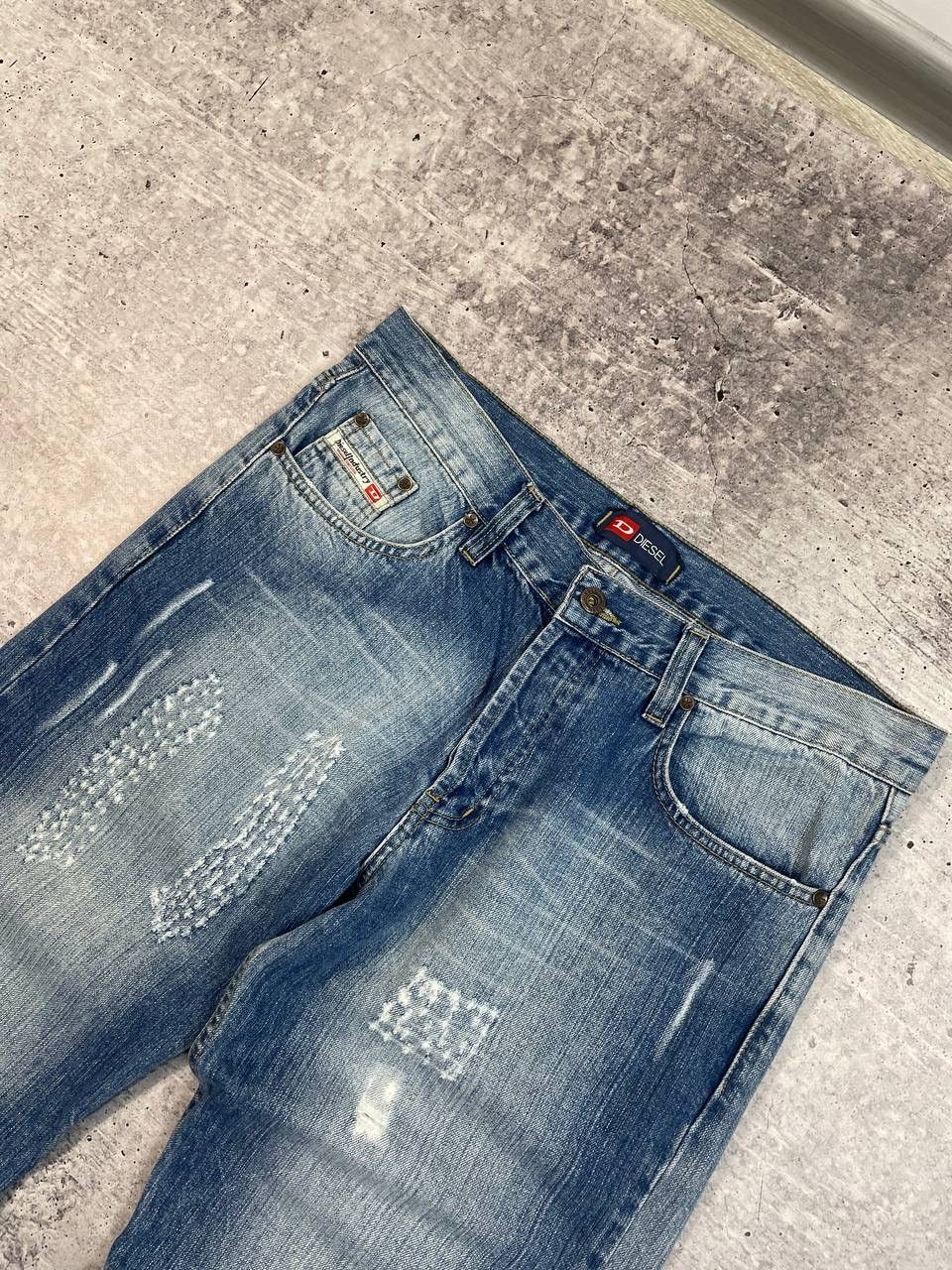 Diesel Vintage Crazy Diesel Distressed Denim Jeans Y2K Size US 34 / EU 50 - 3 Thumbnail