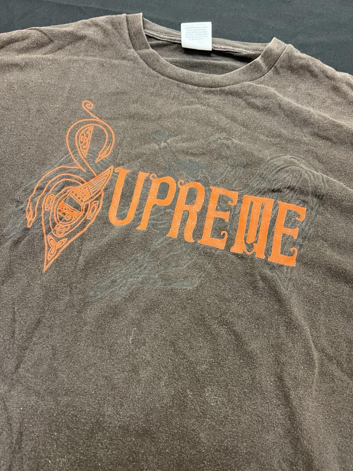 Supreme 2002 Supreme Led Zeppelin Swan Song Tee Brown XL Size US XL / EU 56 / 4 - 2 Thumbnail