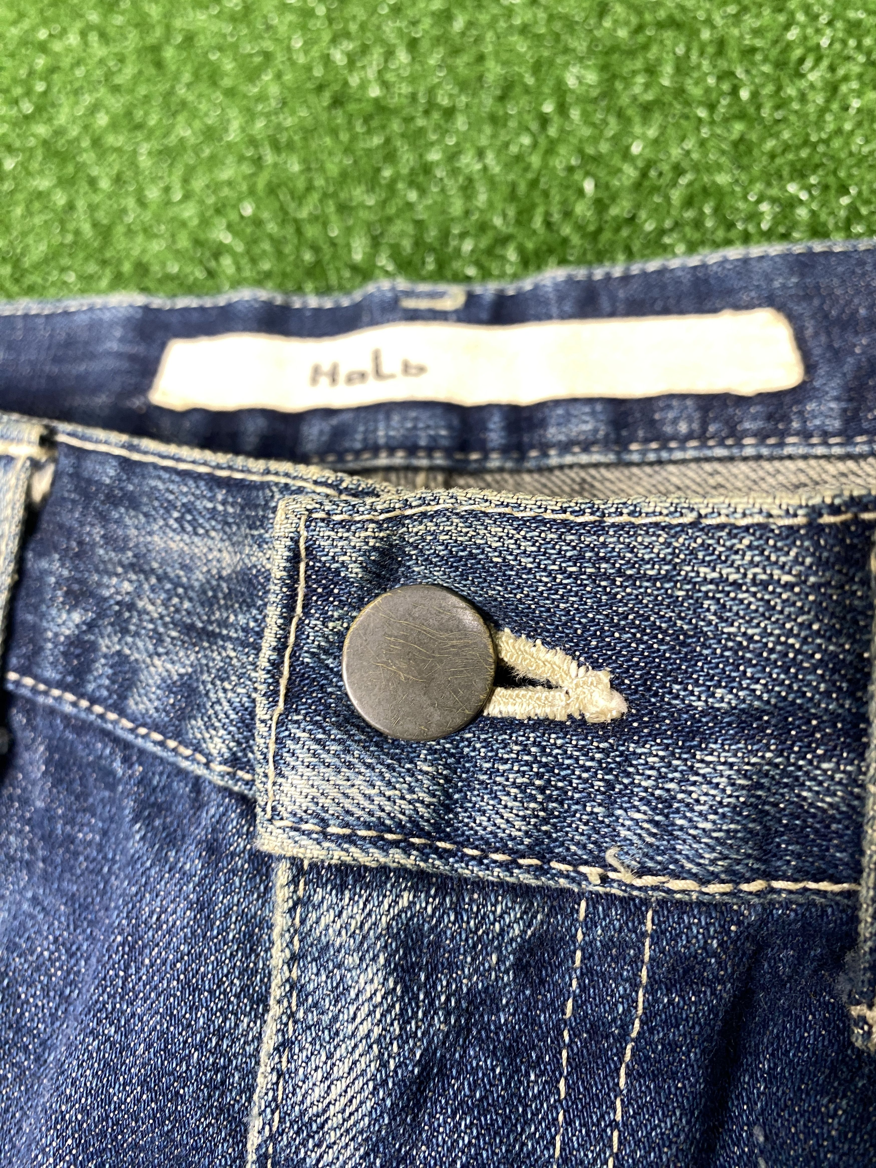 Japanese Brand Vintage Halb Distressed Faded Jeans CP0040 Size US 34 / EU 50 - 4 Thumbnail