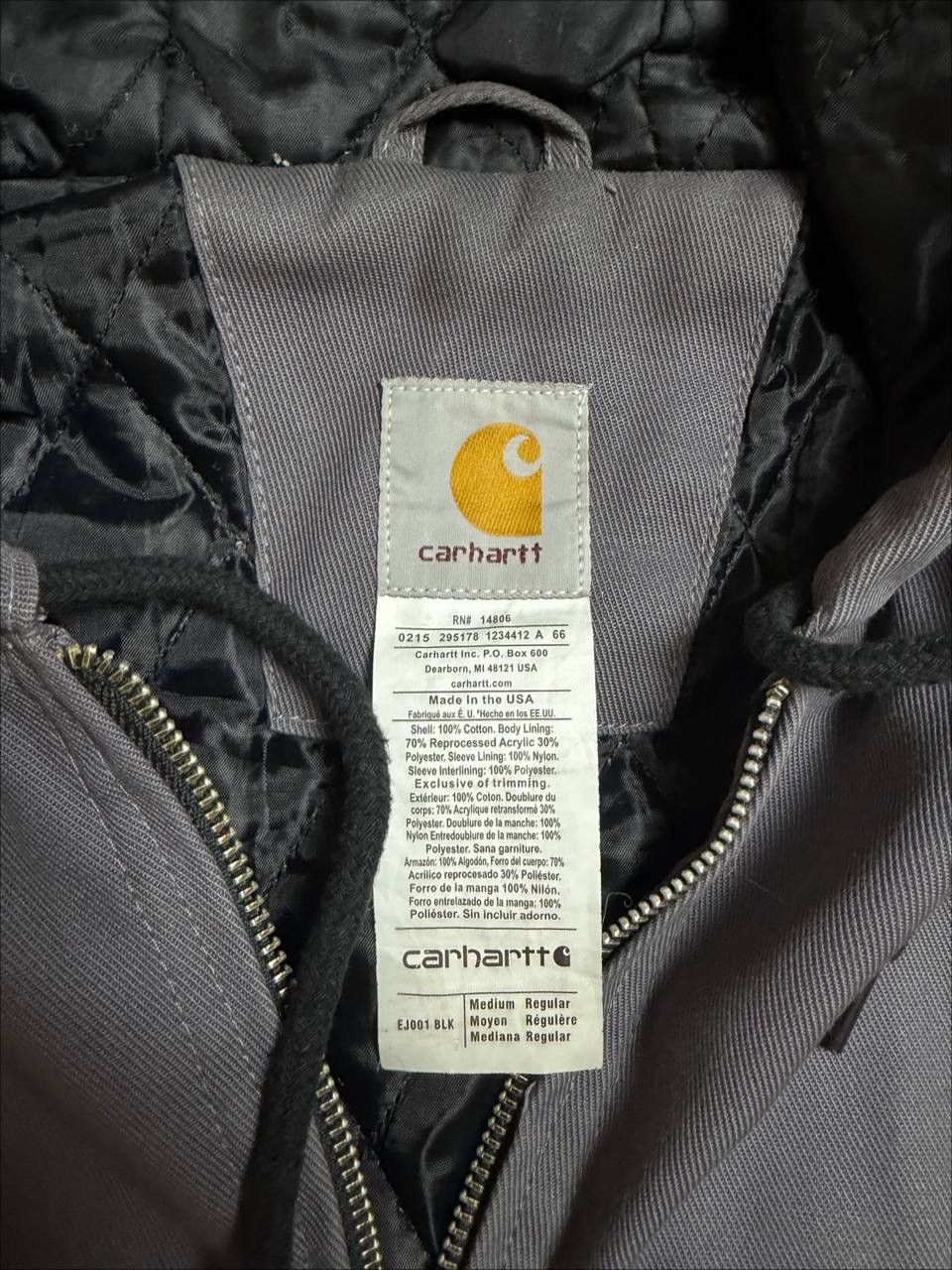 Carhartt Wip Vintage y2k Carhartt Wip Active Bermuda Gray Bomber Jacket Size US M / EU 48-50 / 2 - 4 Thumbnail