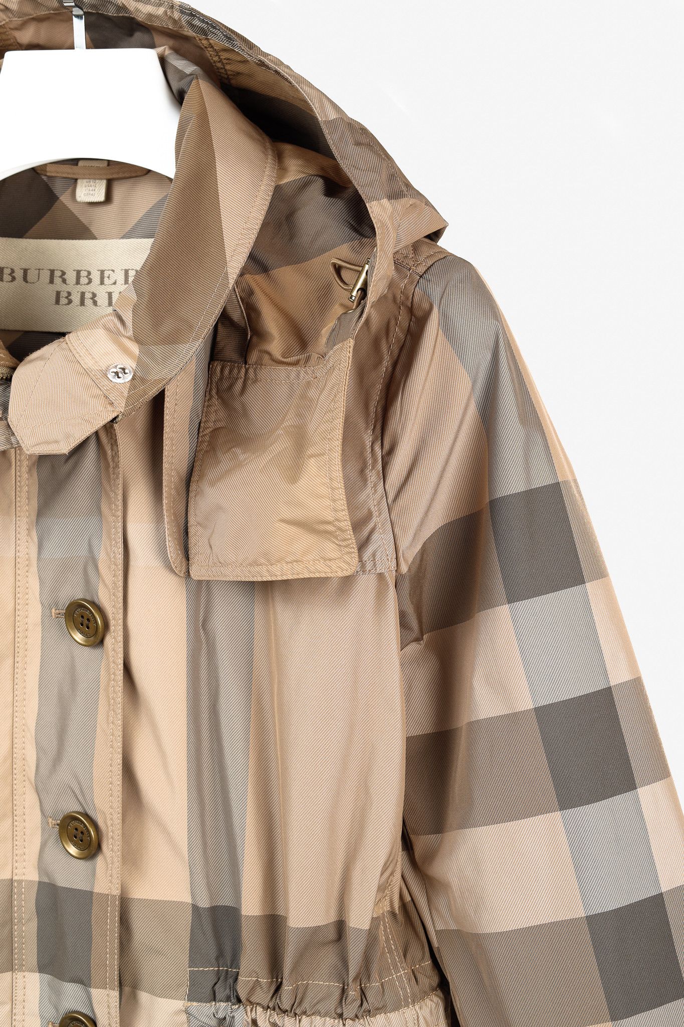 Burberry Burberry Brit Light-Brown Check Rain Jacket Size M / US 6-8 / IT 42-44 - 5 Thumbnail