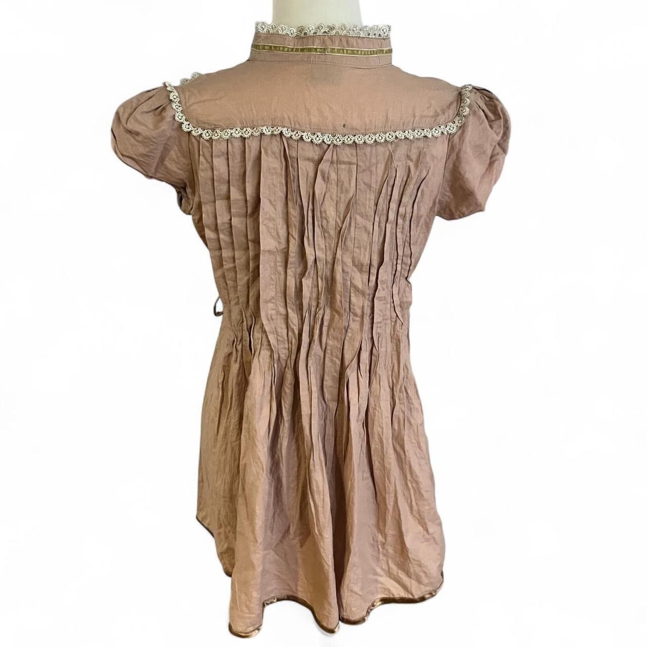 Other Vintage y2k brown embroidered blouse Size S / US 4 / IT 40 - 4 Thumbnail