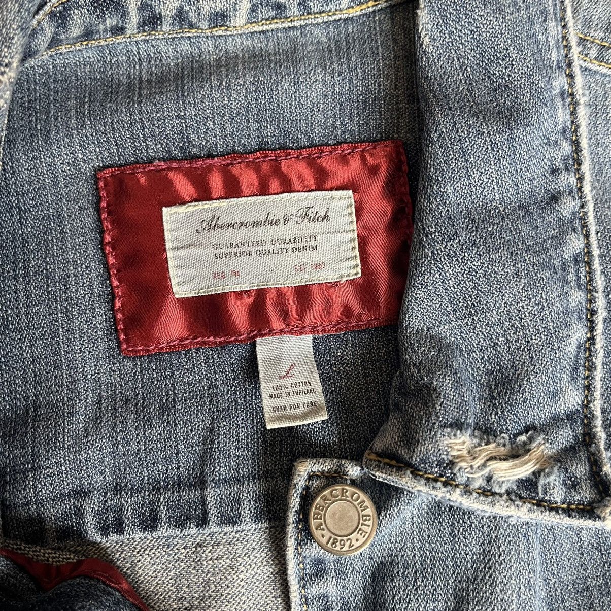 Abercrombie & Fitch Vintage 2000s Abercrombie & Fitch Denim Trucker Jean Jacket Size L / US 10 / IT 46 - 5 Thumbnail