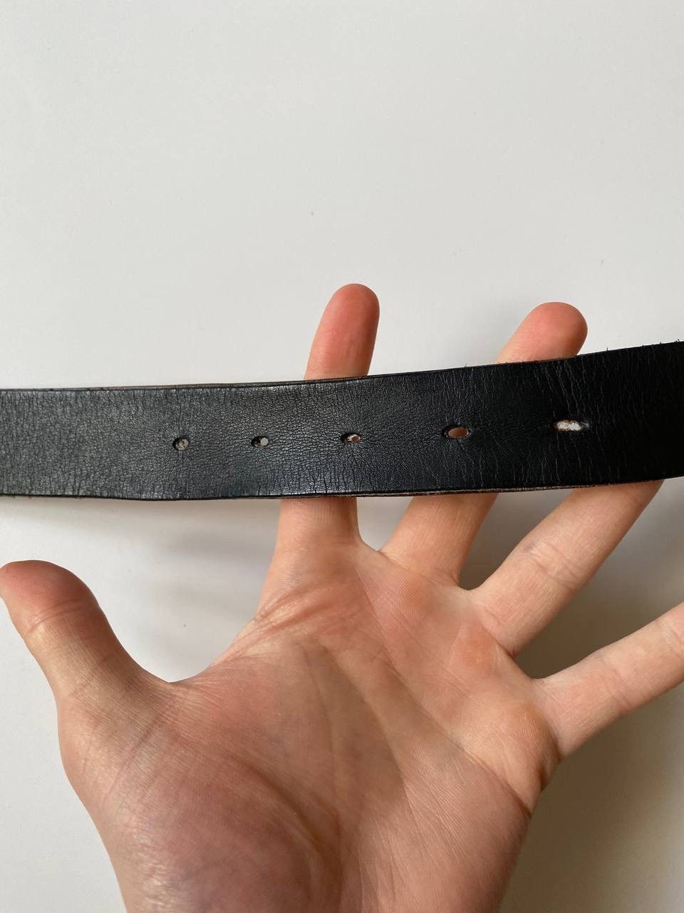 Gucci GUCCI top type leather plain belt size 90/36 black Size ONE SIZE - 7 Thumbnail