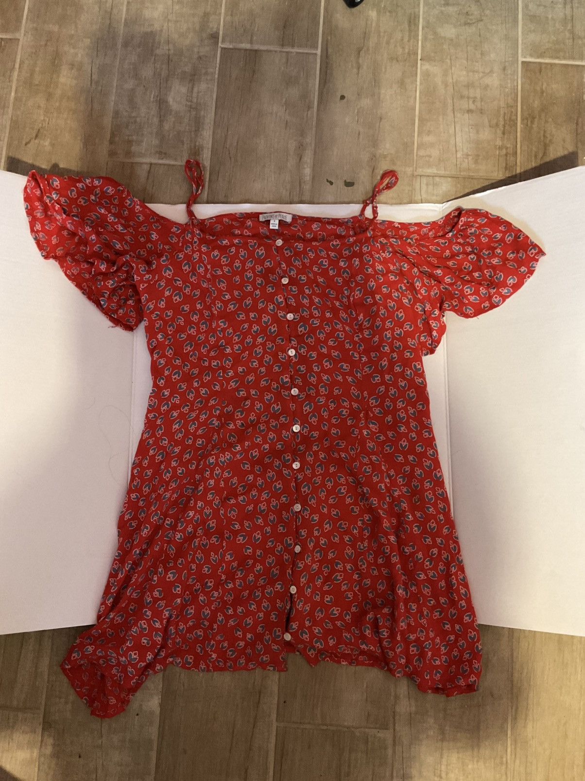 Other Red floral flowy summer dress Size S / US 4 / IT 40 - 4 Thumbnail