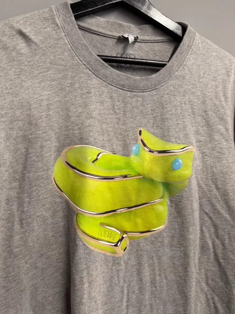 Loewe Loewe Snake Year Limited T-Shirt, Gray with Neon Green Sna Size L / US 10 / IT 46 - 5 Thumbnail