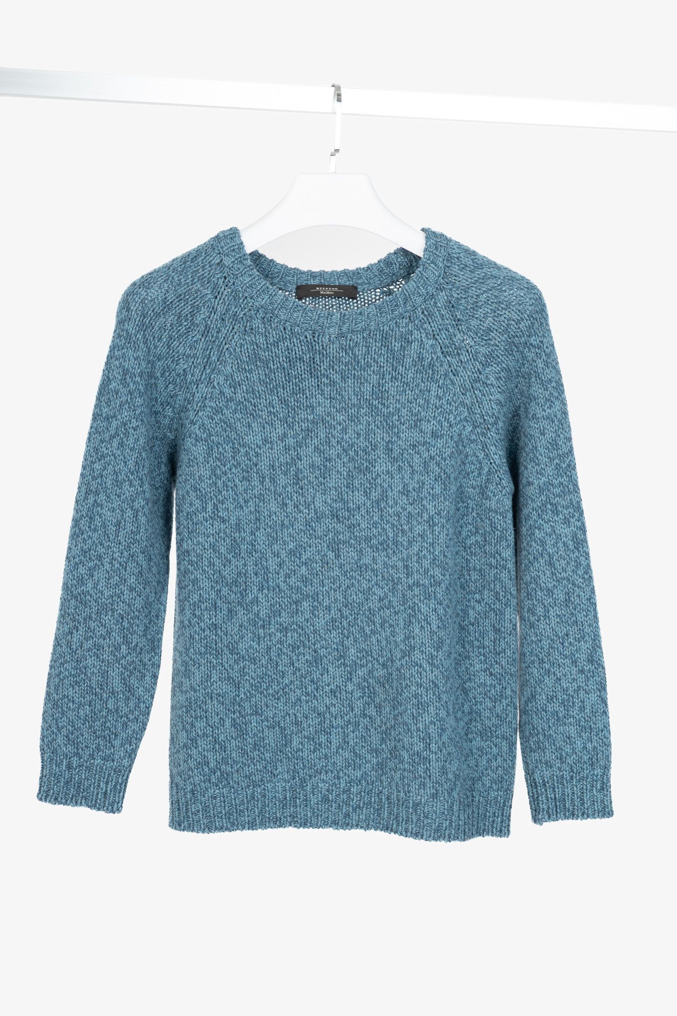 Weekend Max Mara Weekend Max Mara Marled Blue Raglan-Sleeve Sweater Size L / US 10 / IT 46 - 1 Thumbnail