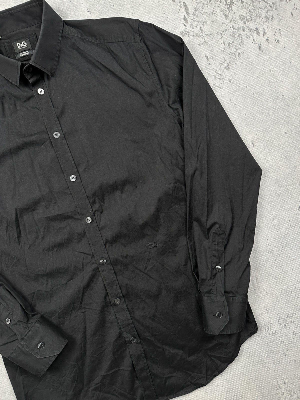 Dolce & Gabbana Dolce And Gabbana D&G George Black Button Up Shirt Slim Fit Size US L / EU 52-54 / 3 - 3 Thumbnail