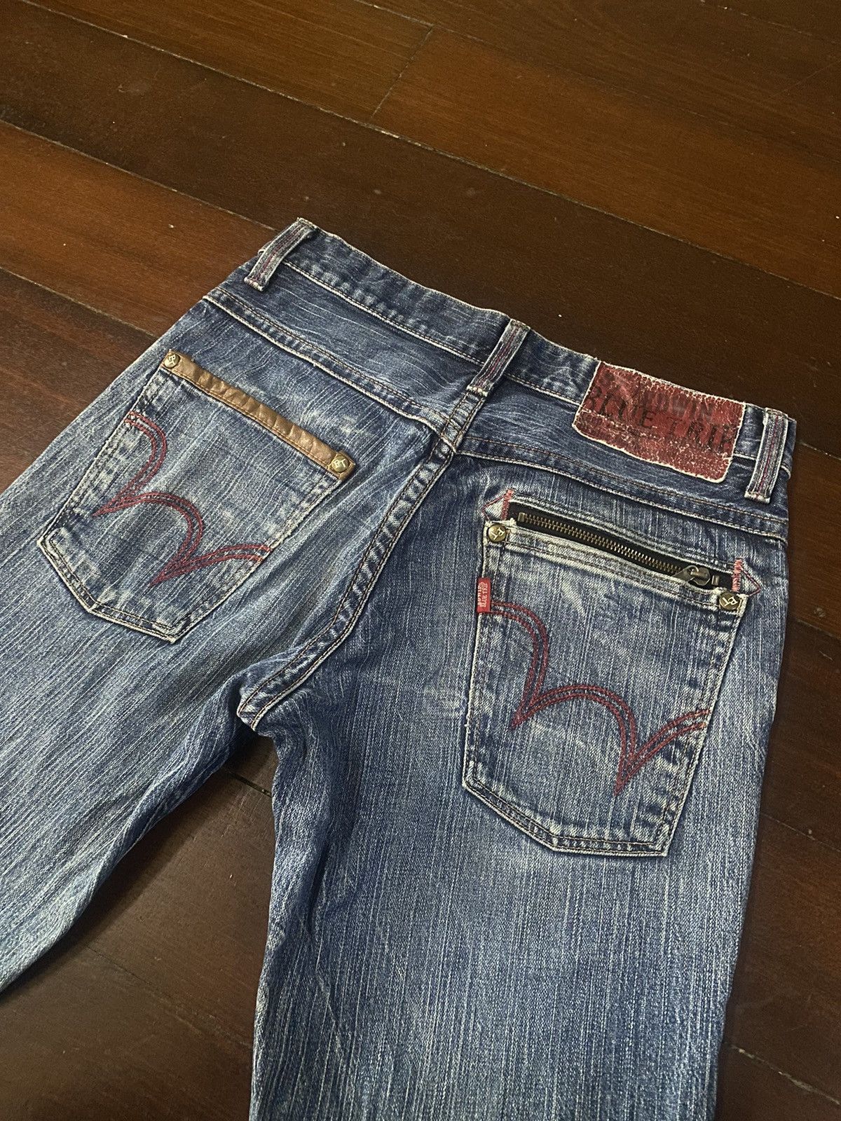 Edwin Fire 🔥🔥 EDWIN BLUE TRIP distressed denim flare jeans S1 Size US 32 / EU 48 - 16 Thumbnail