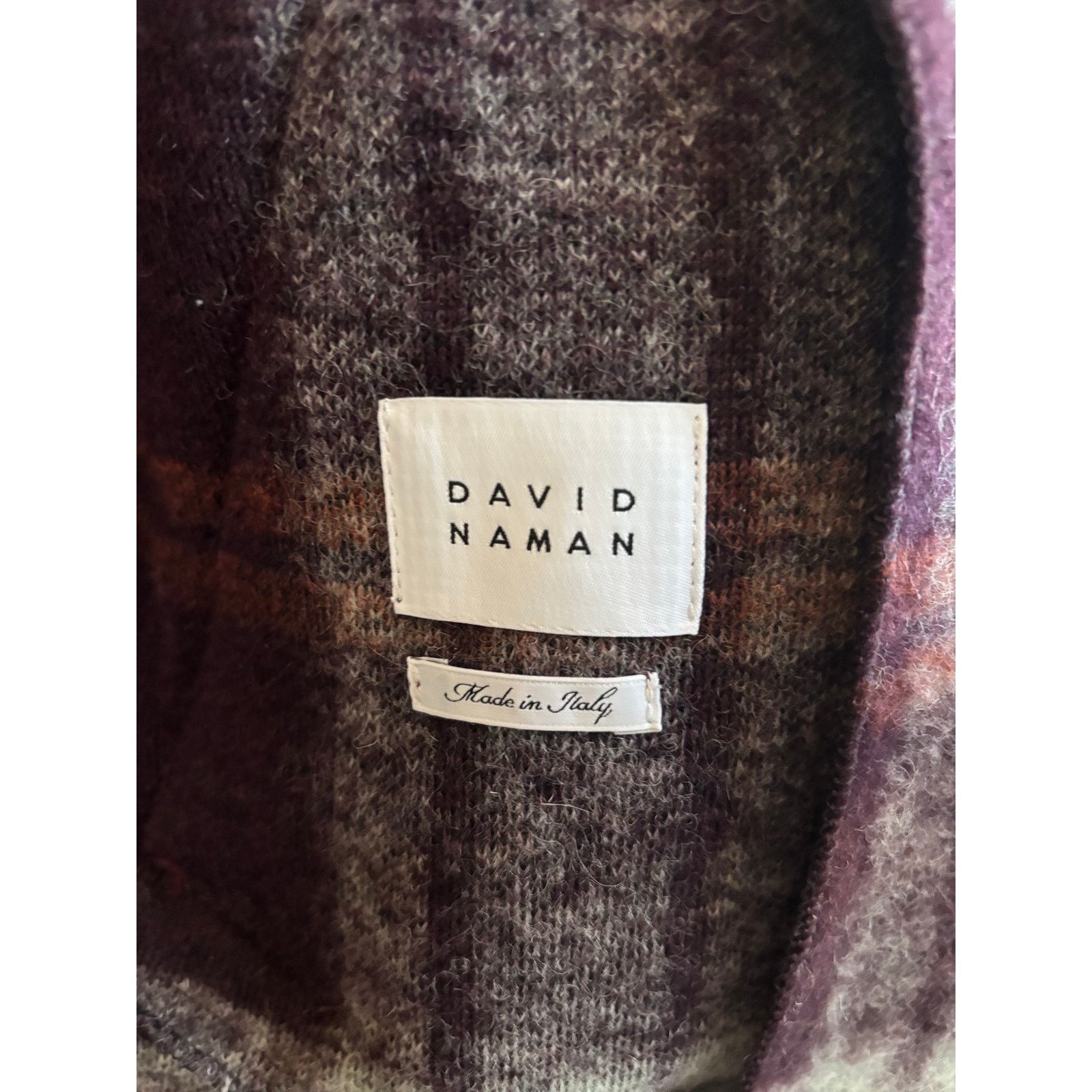 DAVID NAMAN David Naman Purple Plaid Wool Blend Overcoat Size 50 Size US M / EU 48-50 / 2 - 3 Thumbnail
