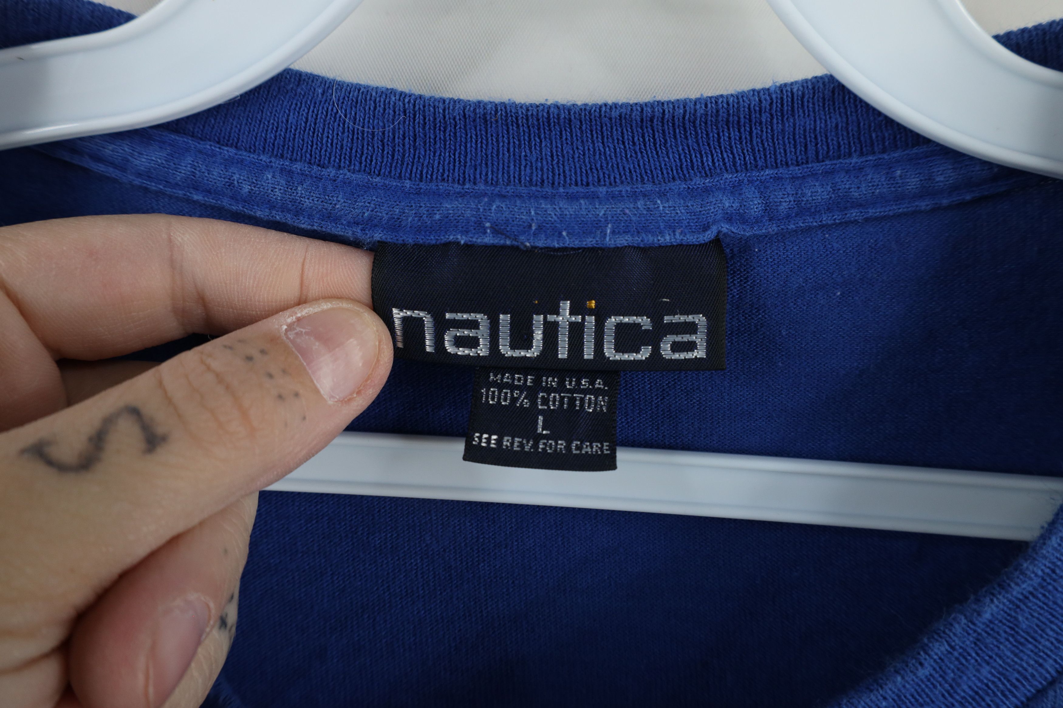 Nautica × Vintage Vintage 90s Nautica Out Caribe Fish Short Sleeve T-Shirt USA Size US L / EU 52-54 / 3 - 5 Thumbnail