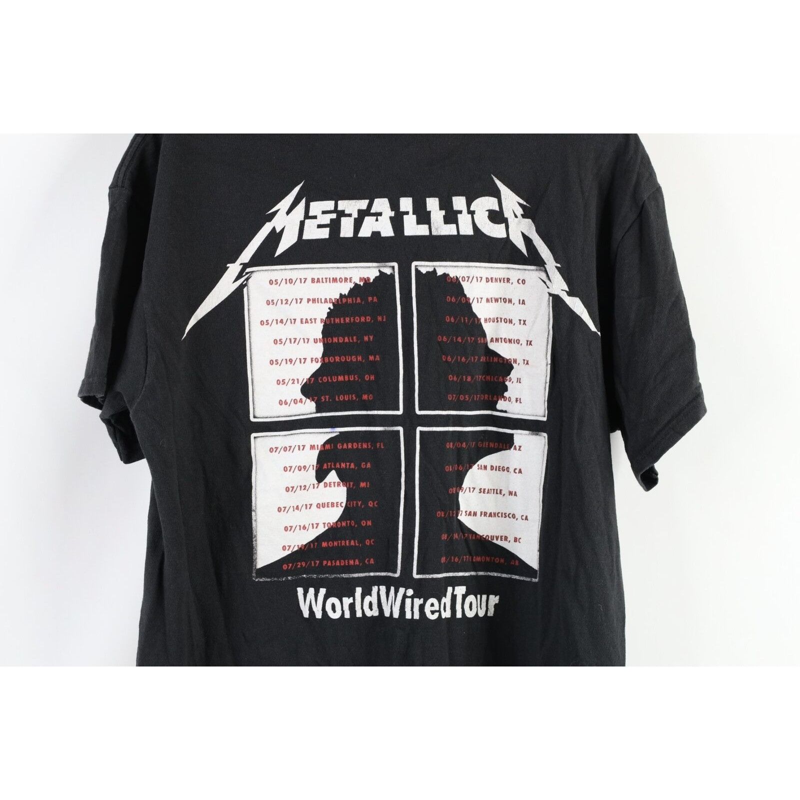 Vintage Metallica Faded Spell Out World Wired Tour Band T-Shirt Size US M / EU 48-50 / 2 - 9 Thumbnail
