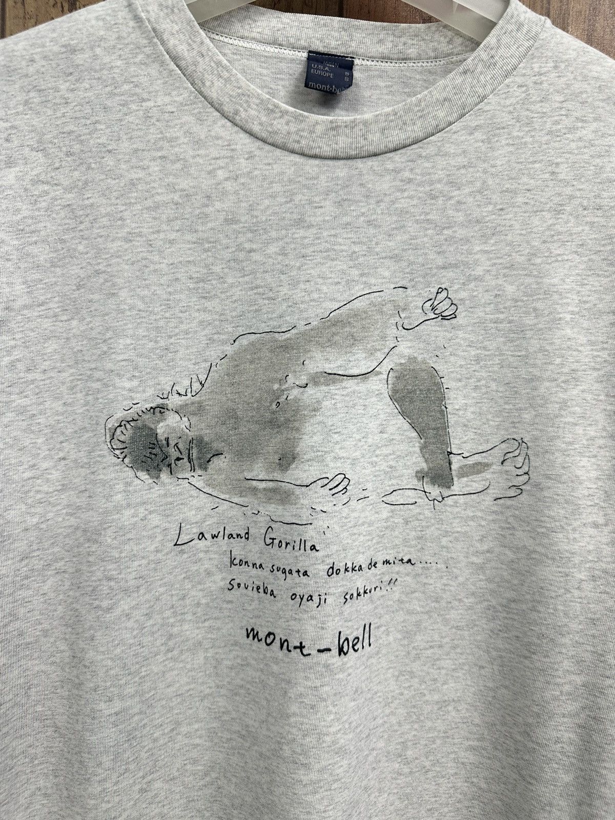 Montbell Montbell Gorilla Single Stitch Vintage Tshirt A252 Size US S / EU 44-46 / 1 - 2 Thumbnail