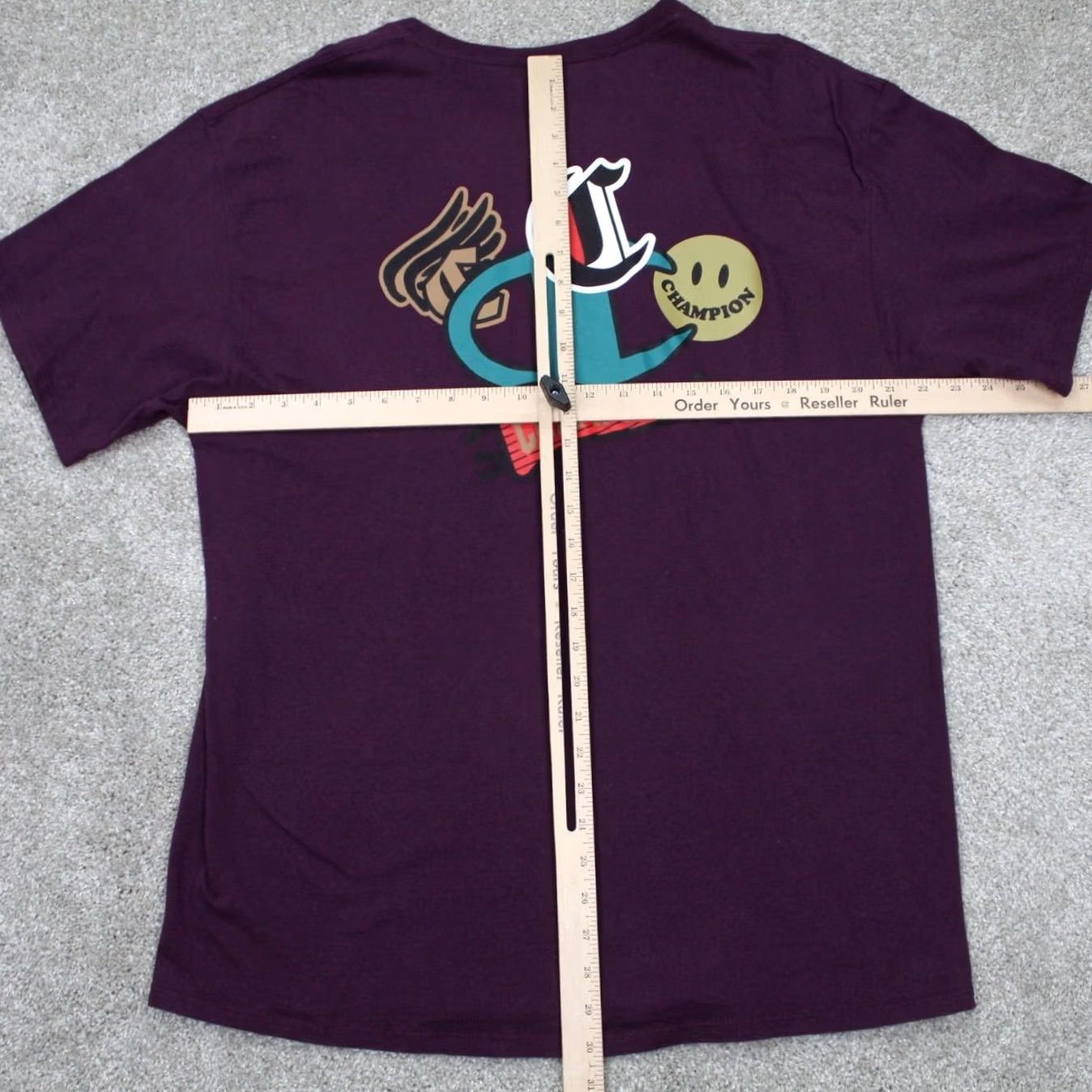 Champion Champion Graphic Shirt Mens XL Purple Short Sleeve Cotton Crew Neck T-Shirt Sports Logo 100% Cotton Size US XL / EU 56 / 4 - 7 Thumbnail