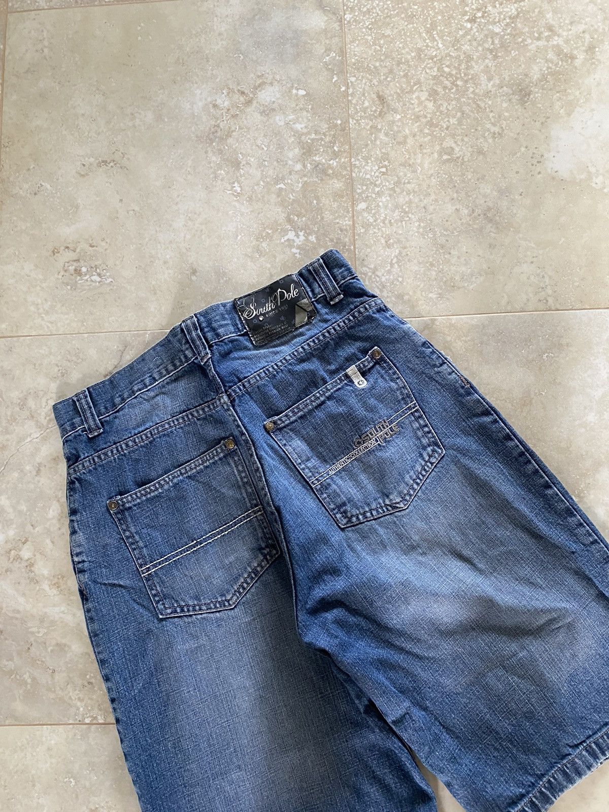 Southpole Vintage Basic SouthPole Baggy Shorts Washed Faded Denim Y2K Size US 32 / EU 48 - 3 Thumbnail