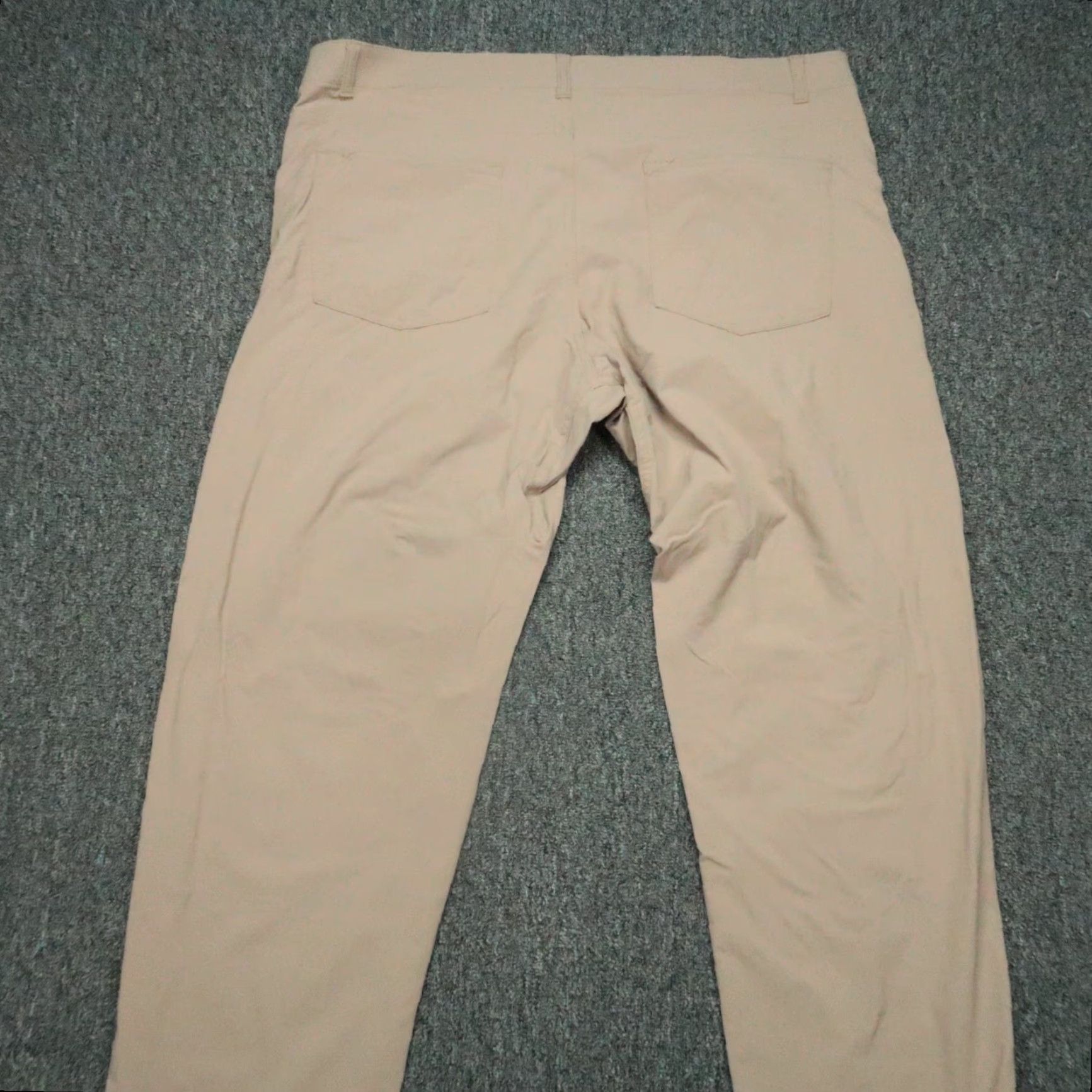Vintage Western Rise Pants Mens 40x33 Khaki Tan Evolution Chino 5 Pocket Stretch Regular Inseam 33 Button Zip Belt Loops 5-Pocket Design Nylon Spandex Beige Size US 40 / EU 56 - 5 Thumbnail