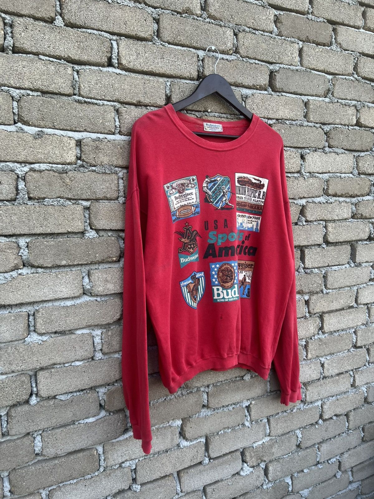 Budweiser Vintage Budweiser USA Sport Of America Sweatshirt Size US L / EU 52-54 / 3 - 3 Thumbnail