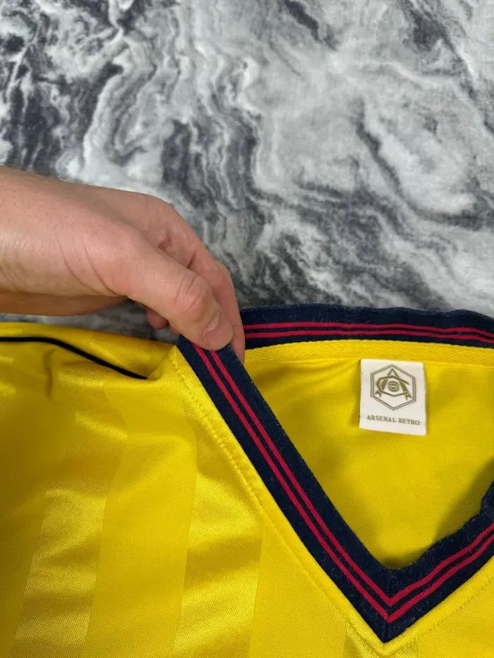Vintage Arsenal Retro 1985 Away Football Shirt Centenary JVC Jersey Size US L / EU 52-54 / 3 - 8 Thumbnail