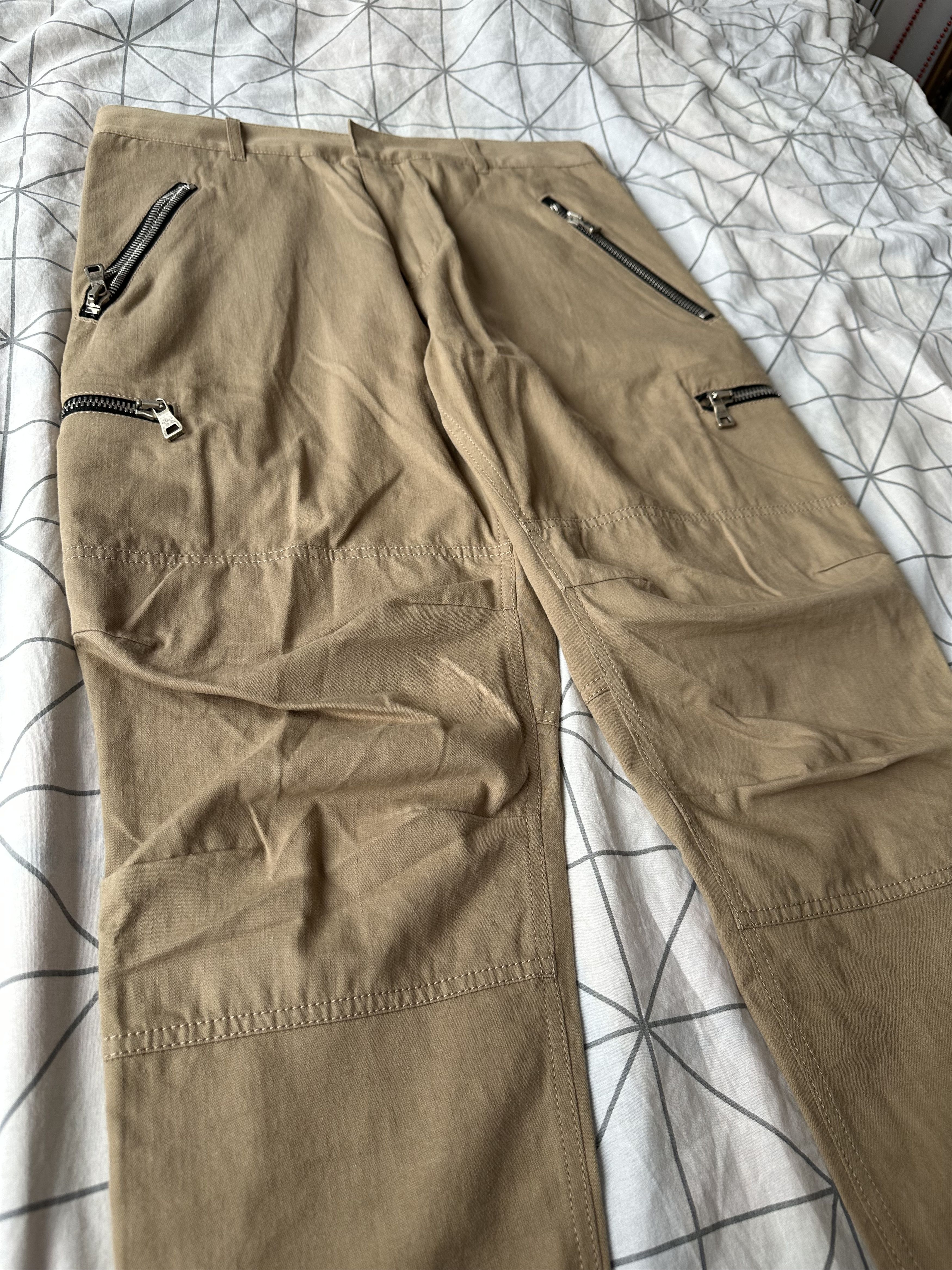 Balmain SS18 Balmain Runway Biker Beige Sand Pants Oliver Rousteing Size US 30 / EU 46 - 4 Thumbnail