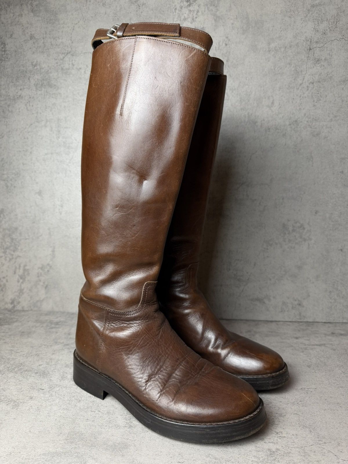 Ann Demeulemeester ANN DEMEULEMEESTER - F/W04 - COGNAC STAN RIDING BOOTS Size US 8 / IT 38 - 1 Thumbnail