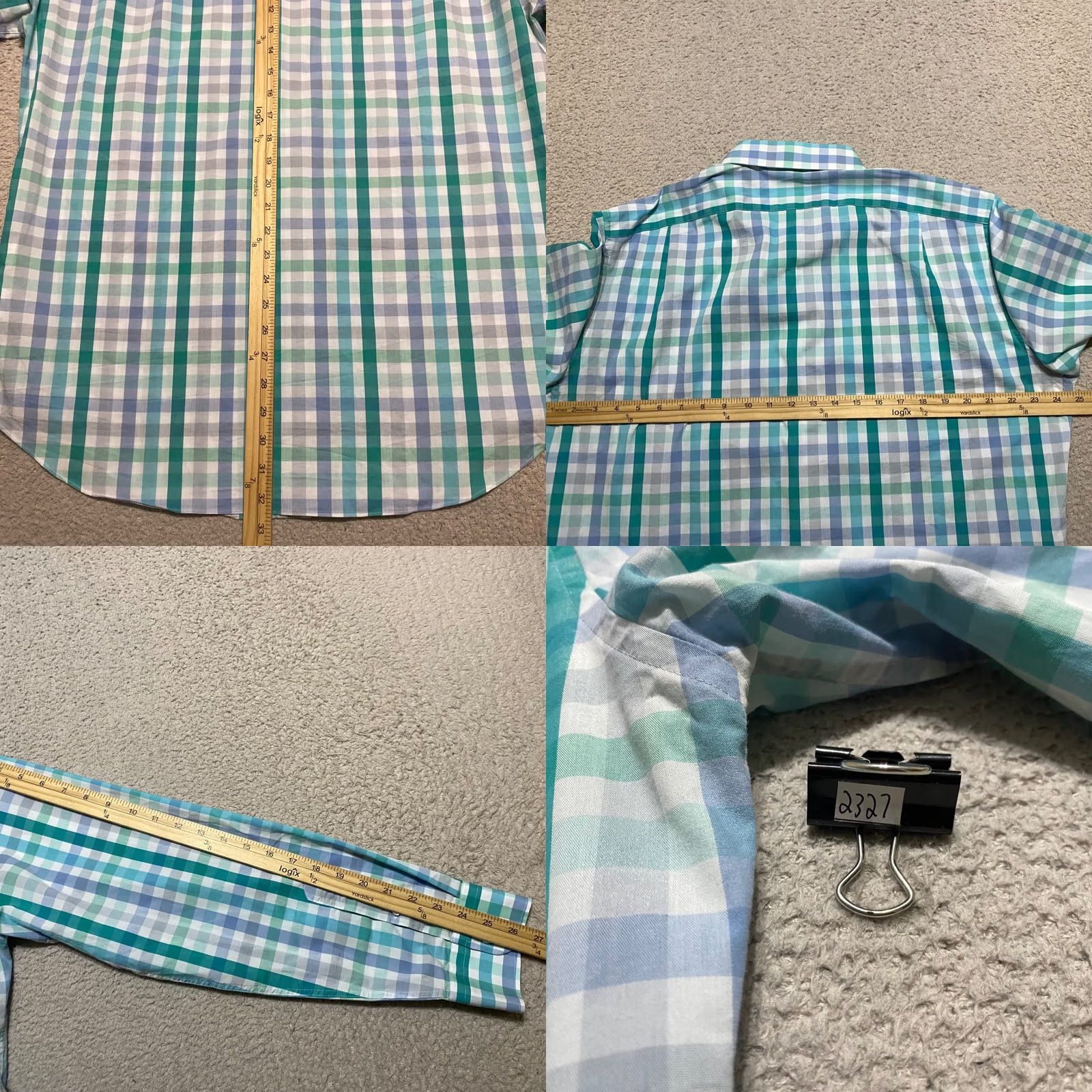 J.Crew J.CREW Mens XL Shirt Multicolor Plaid L/S Button-Front Slim Performance Size US XL / EU 56 / 4 - 8 Thumbnail