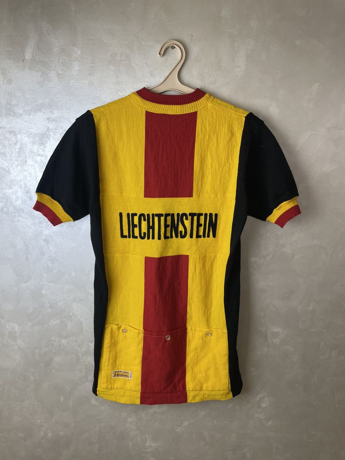 Vintage Vintage 70s Santini V.c. Vaduz Liechtenstein Cycling Jersey Size US L / EU 52-54 / 3 - 8 Thumbnail