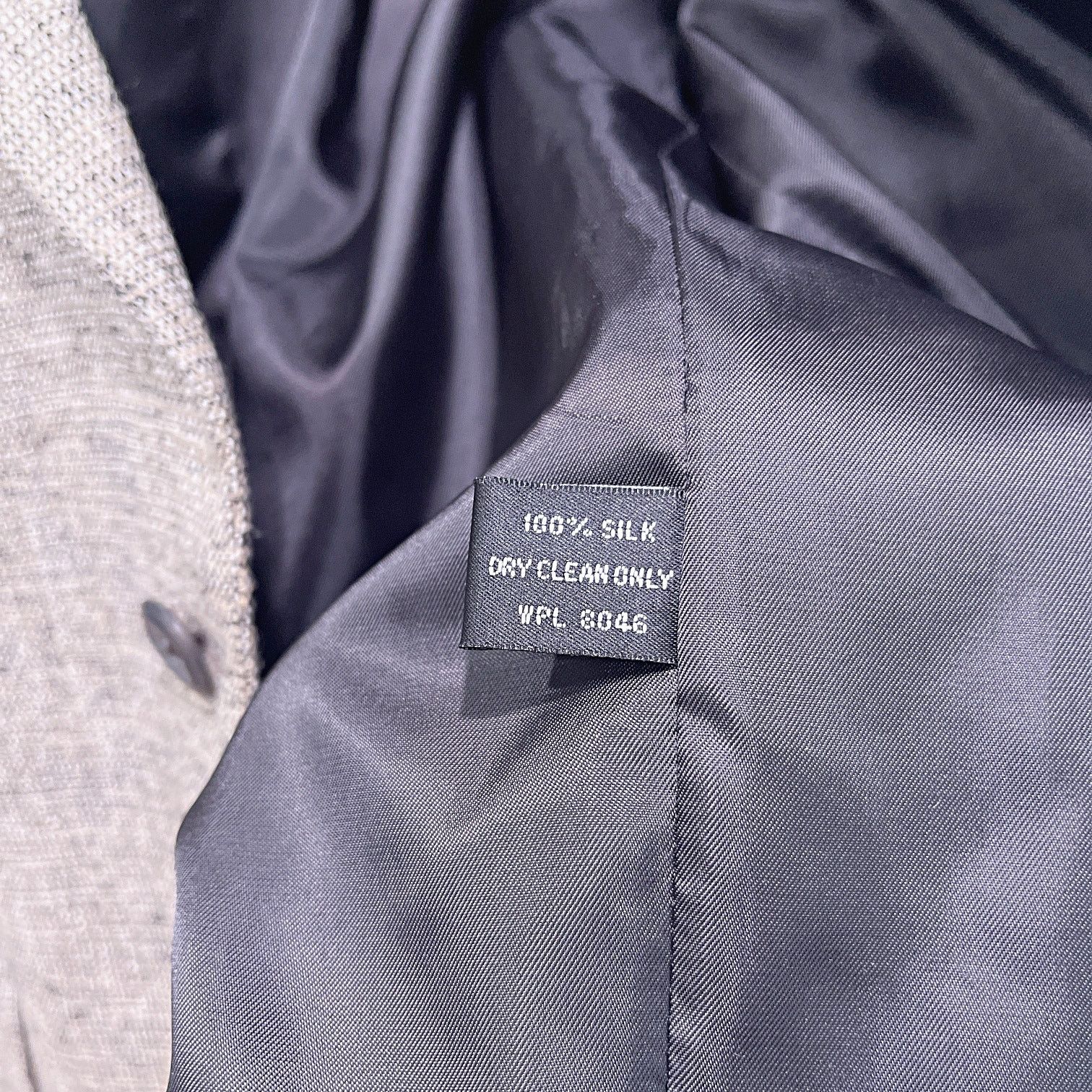Other Savile Row 100% Silk Basketweave Sport Coat Jacket Taupe 46L Size 46L - 9 Thumbnail