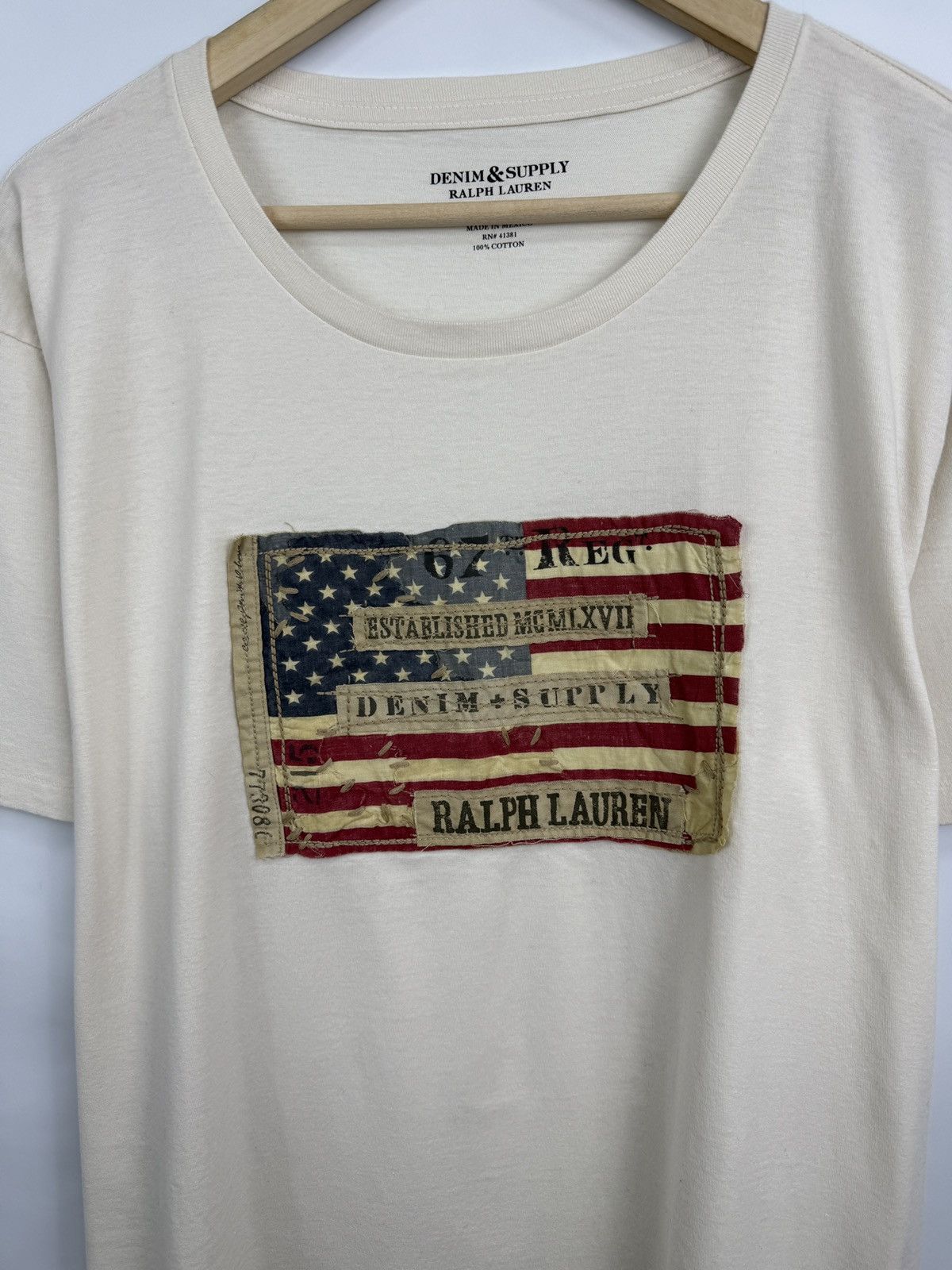 Denim & Supply Ralph Lauren 🇺🇸 Vintage Y2K Denim Supply Ralph Lauren USA Flag T-Shirt Size US XL / EU 56 / 4 - 4 Thumbnail