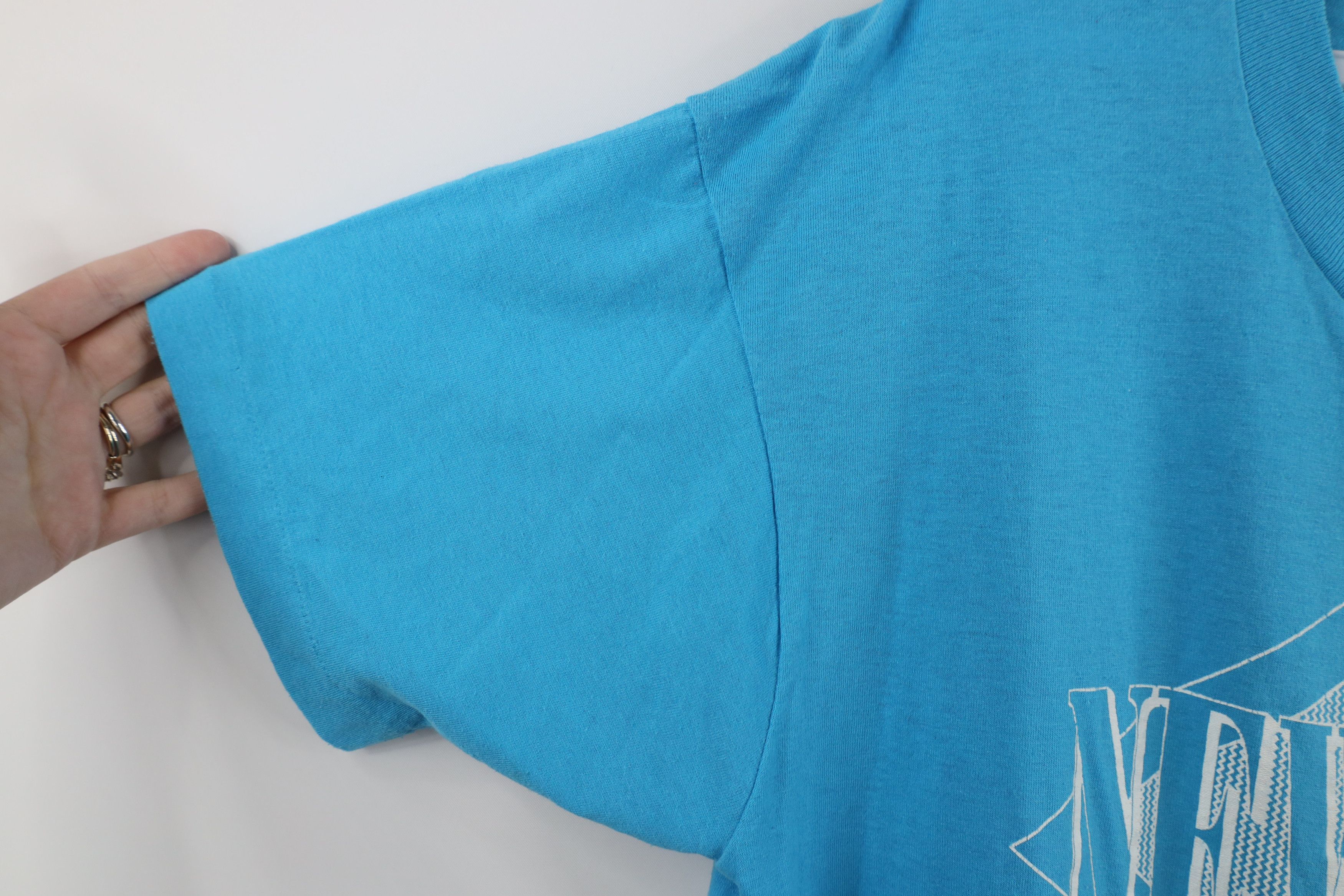 Vintage Vintage 80s 90s Streetwear Spell New York T-Shirt Blue USA Size US L / EU 52-54 / 3 - 7 Thumbnail