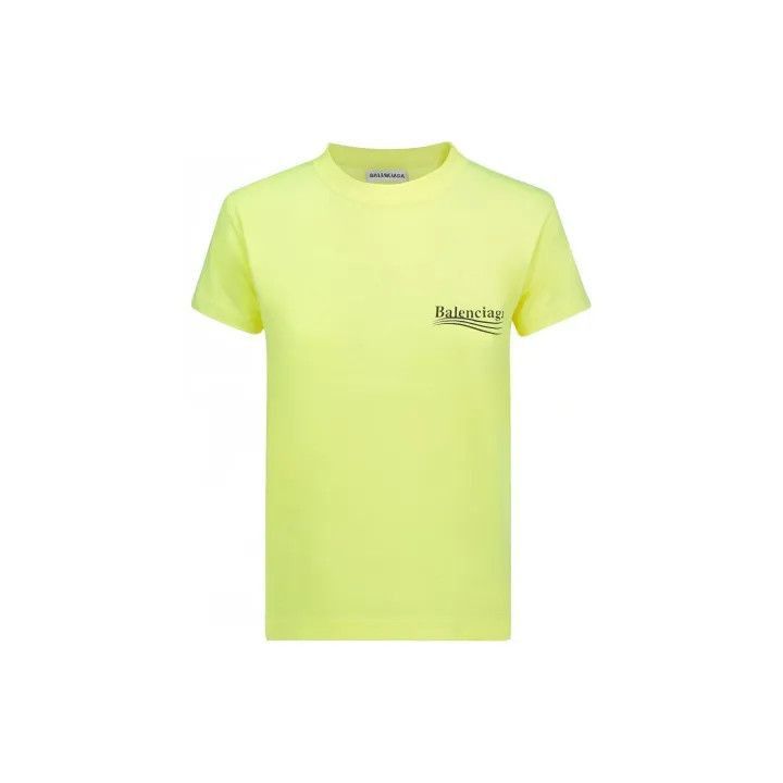 Balenciaga Balenciaga Yellow Print Short Sleeve T-Shirt 0079-2507 Size XL / US 12-14 / IT 48-50 - 2 Thumbnail