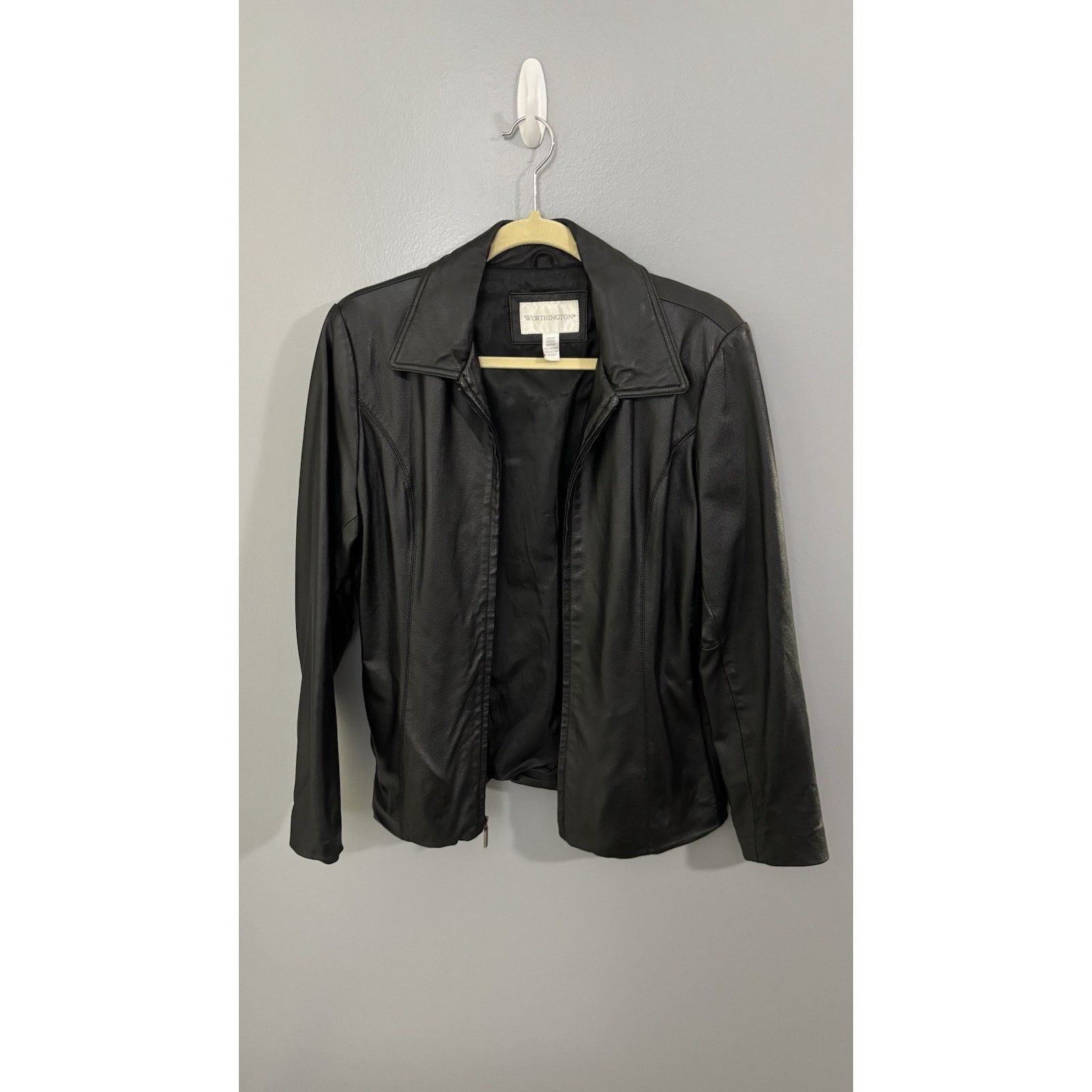 Worthington Worthington Black Lather Jacket Size M / US 6-8 / IT 42-44 - 1 Thumbnail