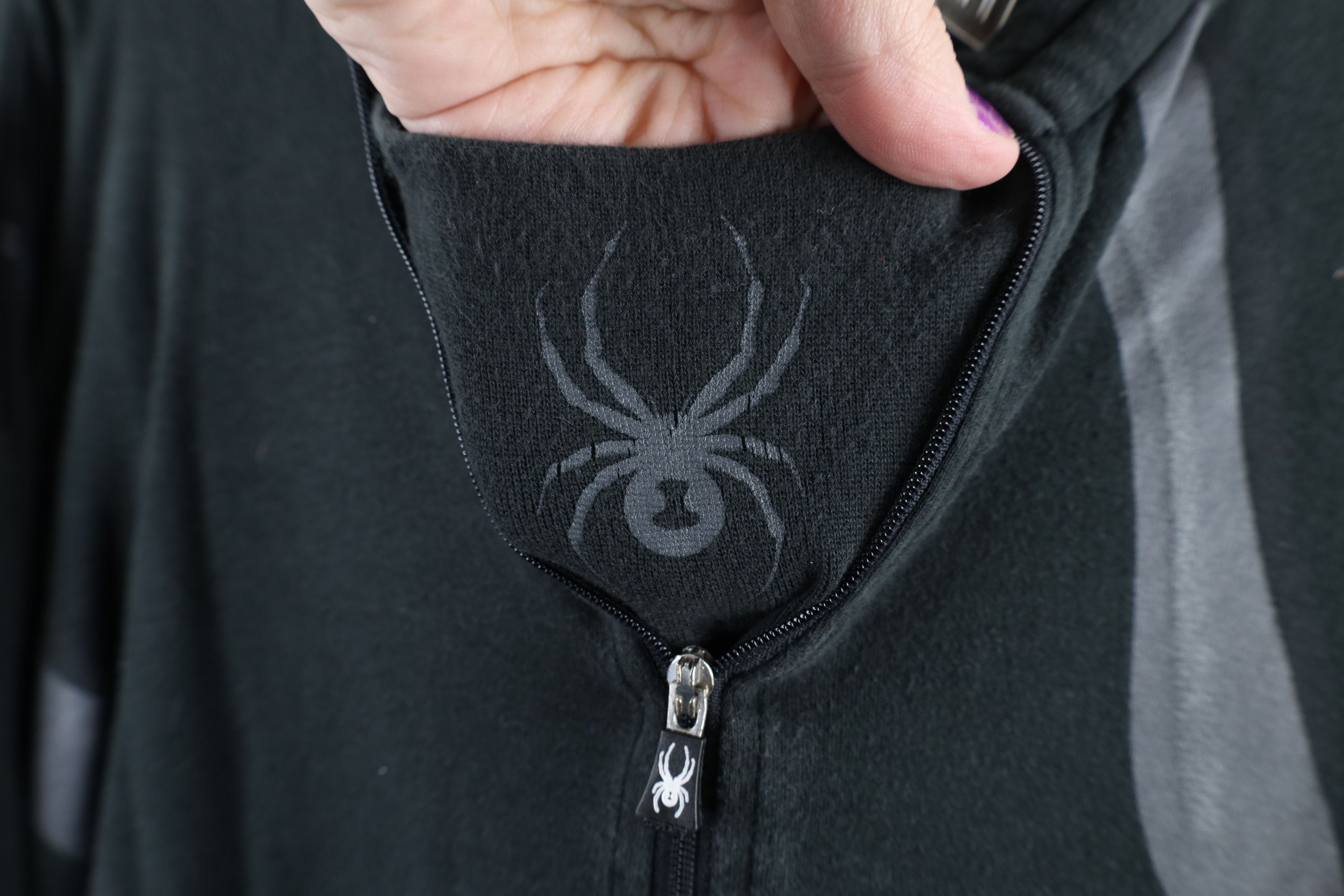 Spyder × Vintage Vintage 90s Spyder Out Big Spider Logo Half Zip Sweater Size US L / EU 52-54 / 3 - 4 Thumbnail